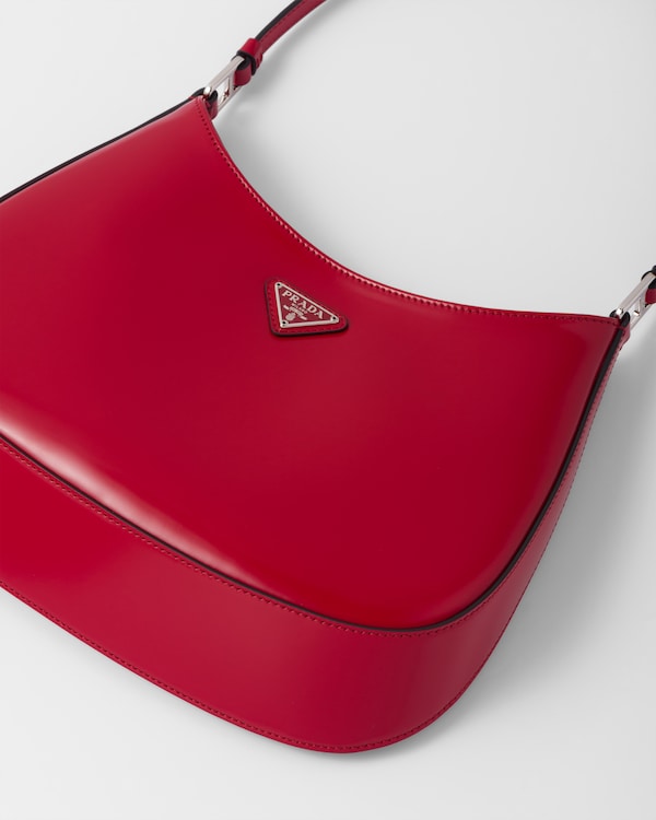 Prada Cleo brushed leather shoulder bag - Scarlet Prada Cleo brushed leather shoulder bag - Scarlet