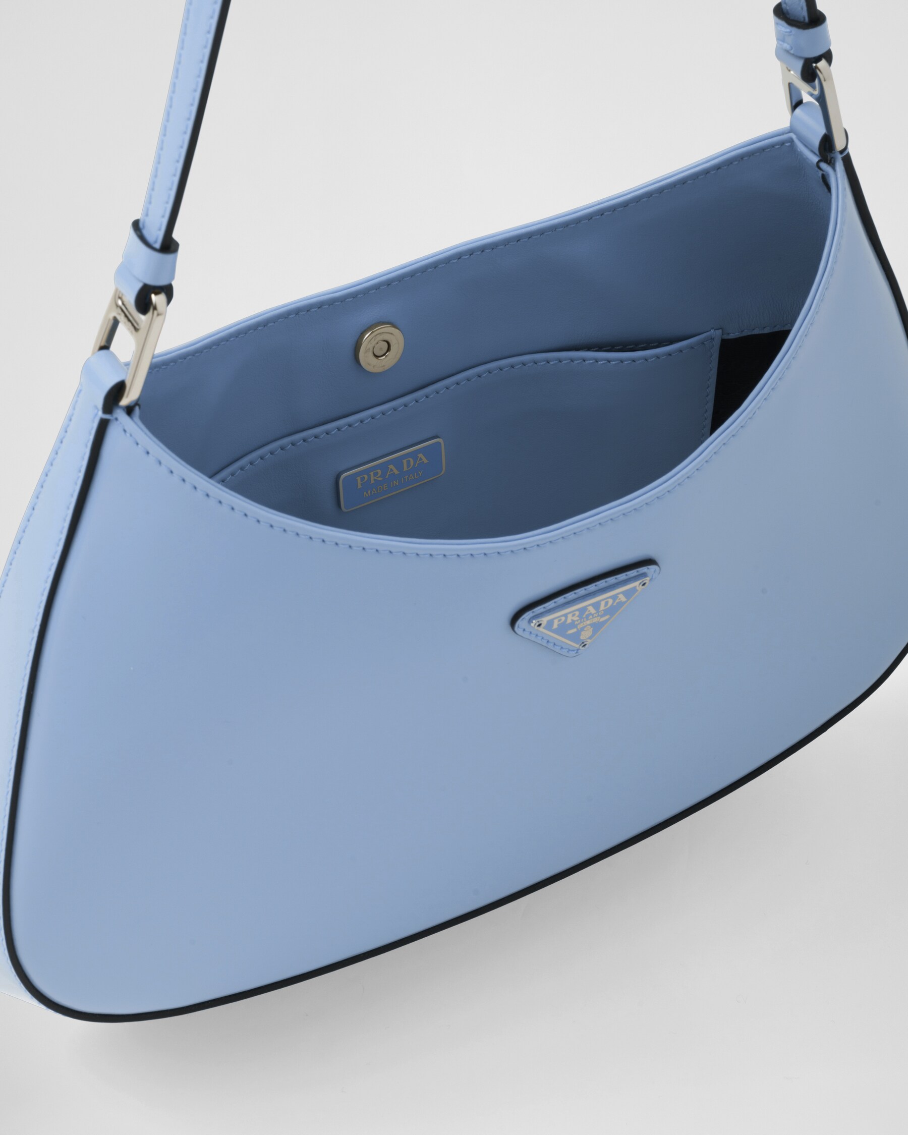 Celeste Prada Cleo Brushed Leather Shoulder Bag PRADA