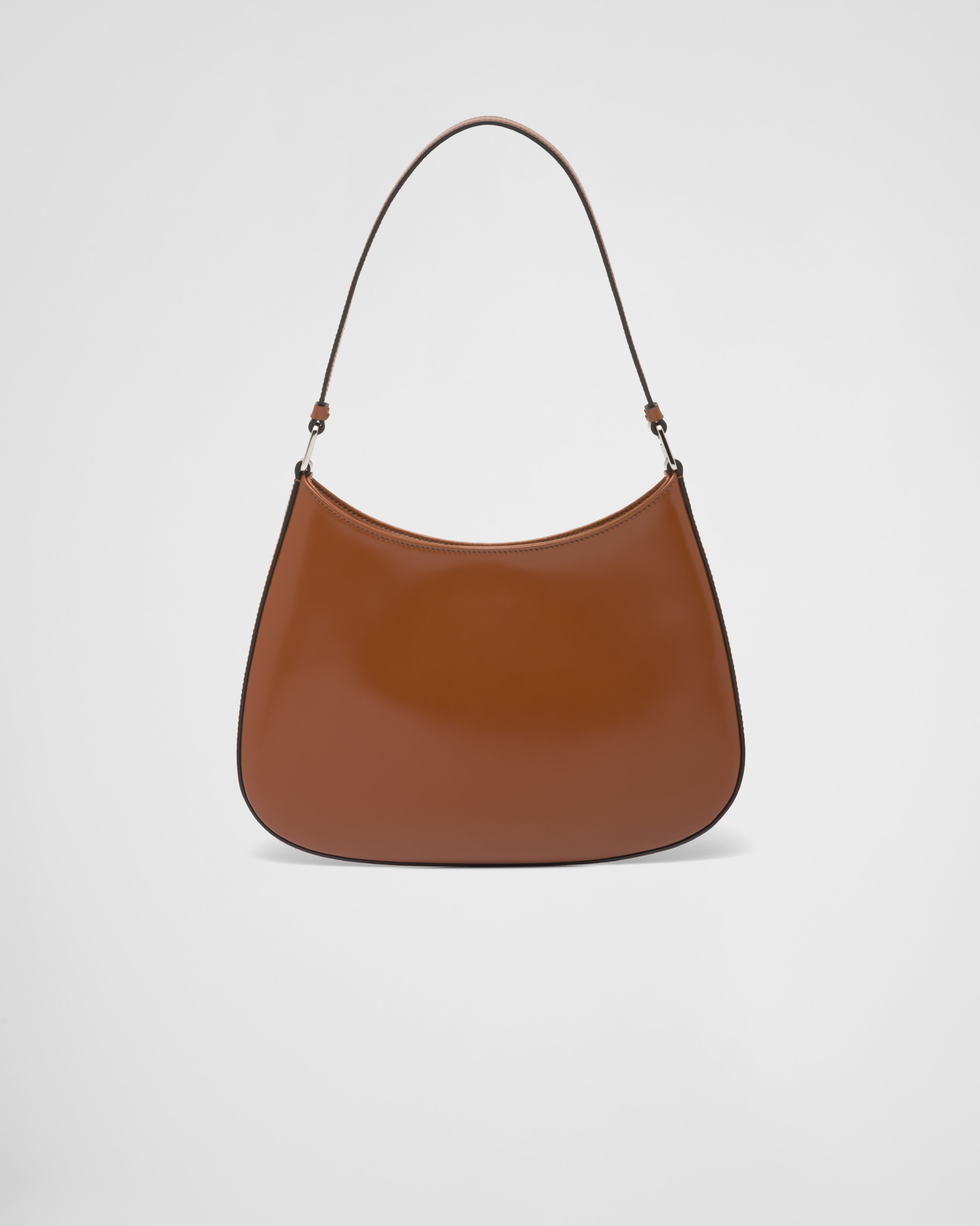 Tobacco Prada Cleo brushed leather shoulder bag | Prada