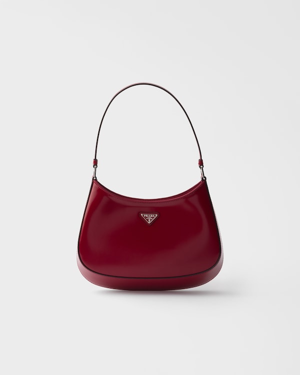 Prada Cleo brushed leather shoulder bag - Ruby red Prada Cleo brushed leather shoulder bag - Ruby red