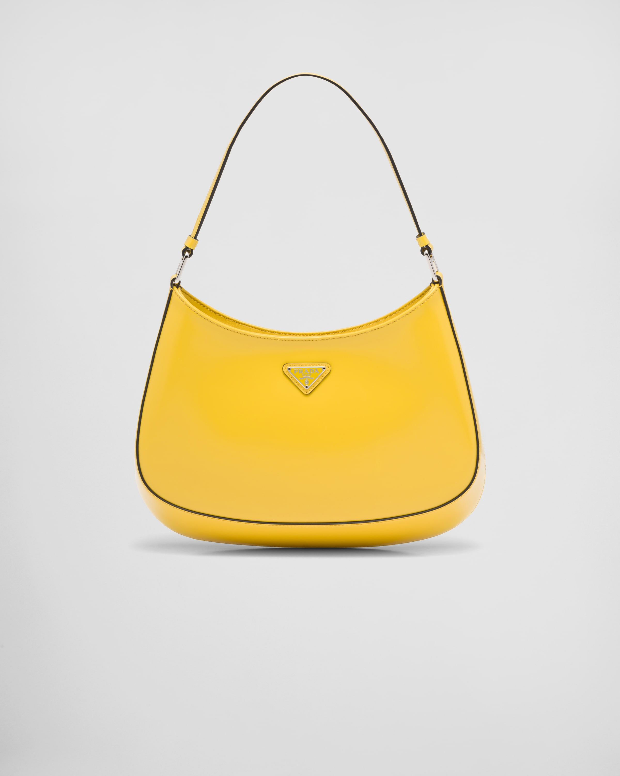 Bright Yellow Prada Cleo brushed leather shoulder bag | Prada