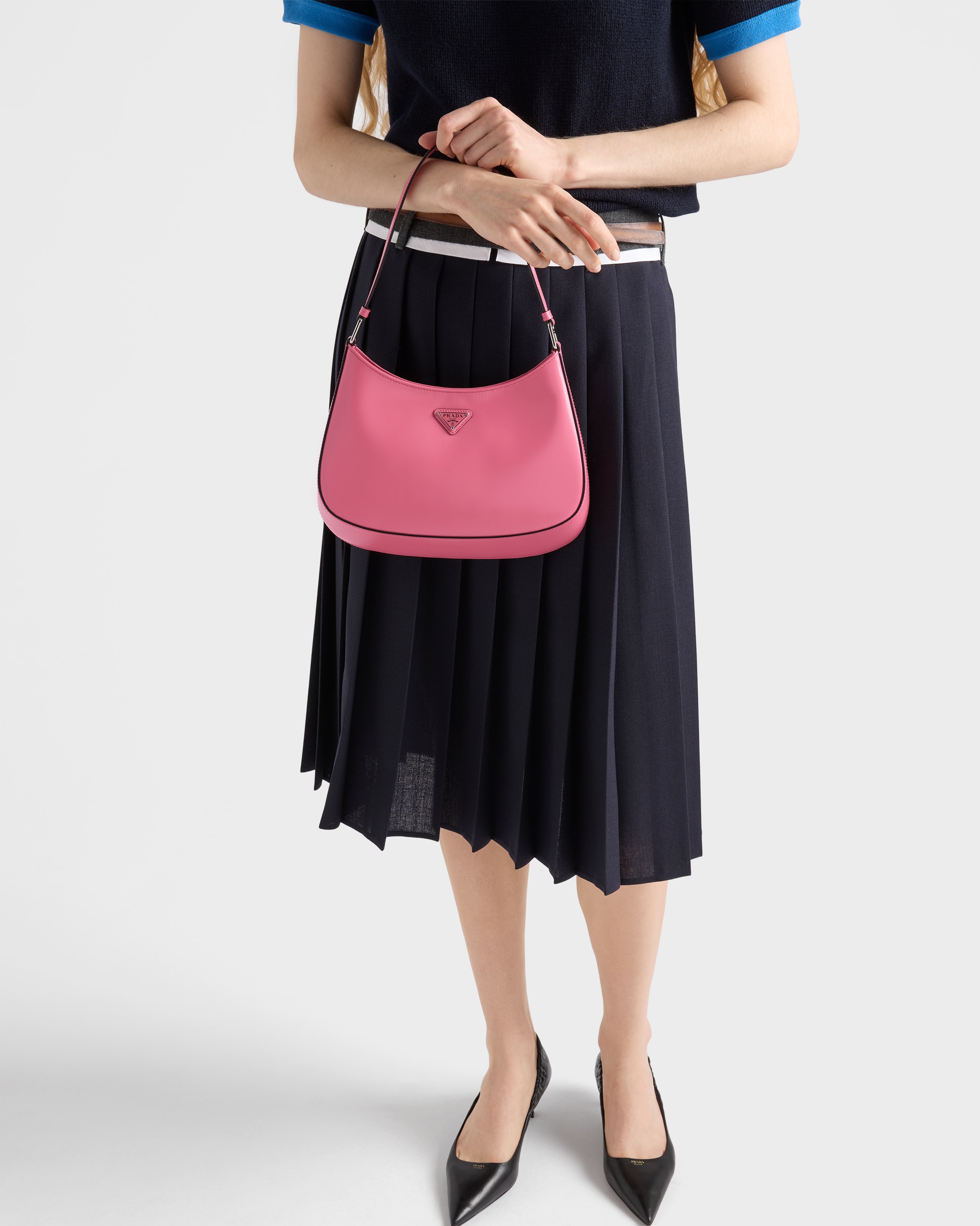 Begonia Prada Cleo brushed leather shoulder bag | PRADA