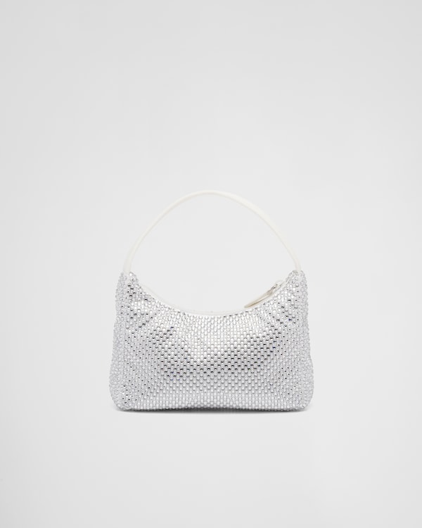 Mini sac Prada Re-Edition en satin à cristaux Mini sac Prada Re-Edition en satin à cristaux