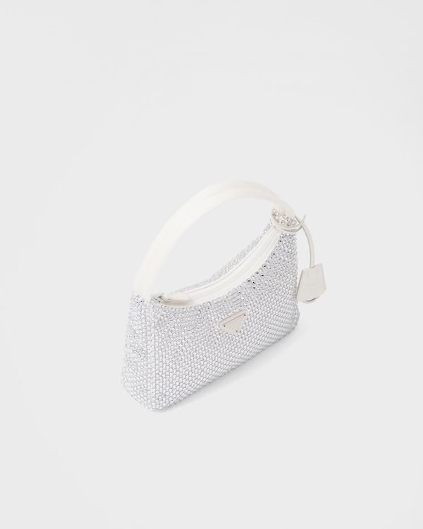 Mini sac Prada Re-Edition en satin à cristaux Mini sac Prada Re-Edition en satin à cristaux