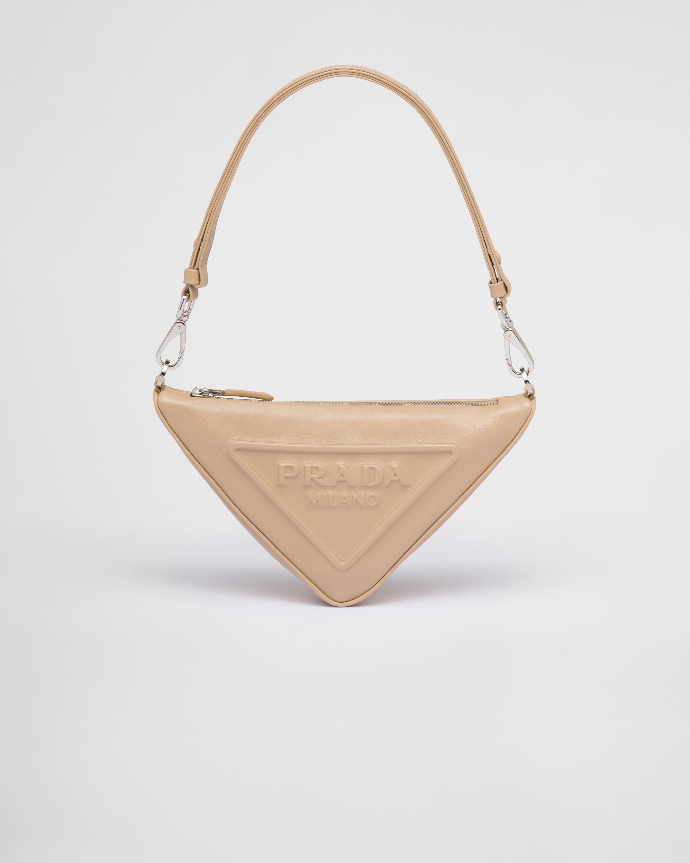 Sand Beige Prada Triangle leather mini-bag | Prada Sand Beige Prada Triangle leather mini-bag | Prada