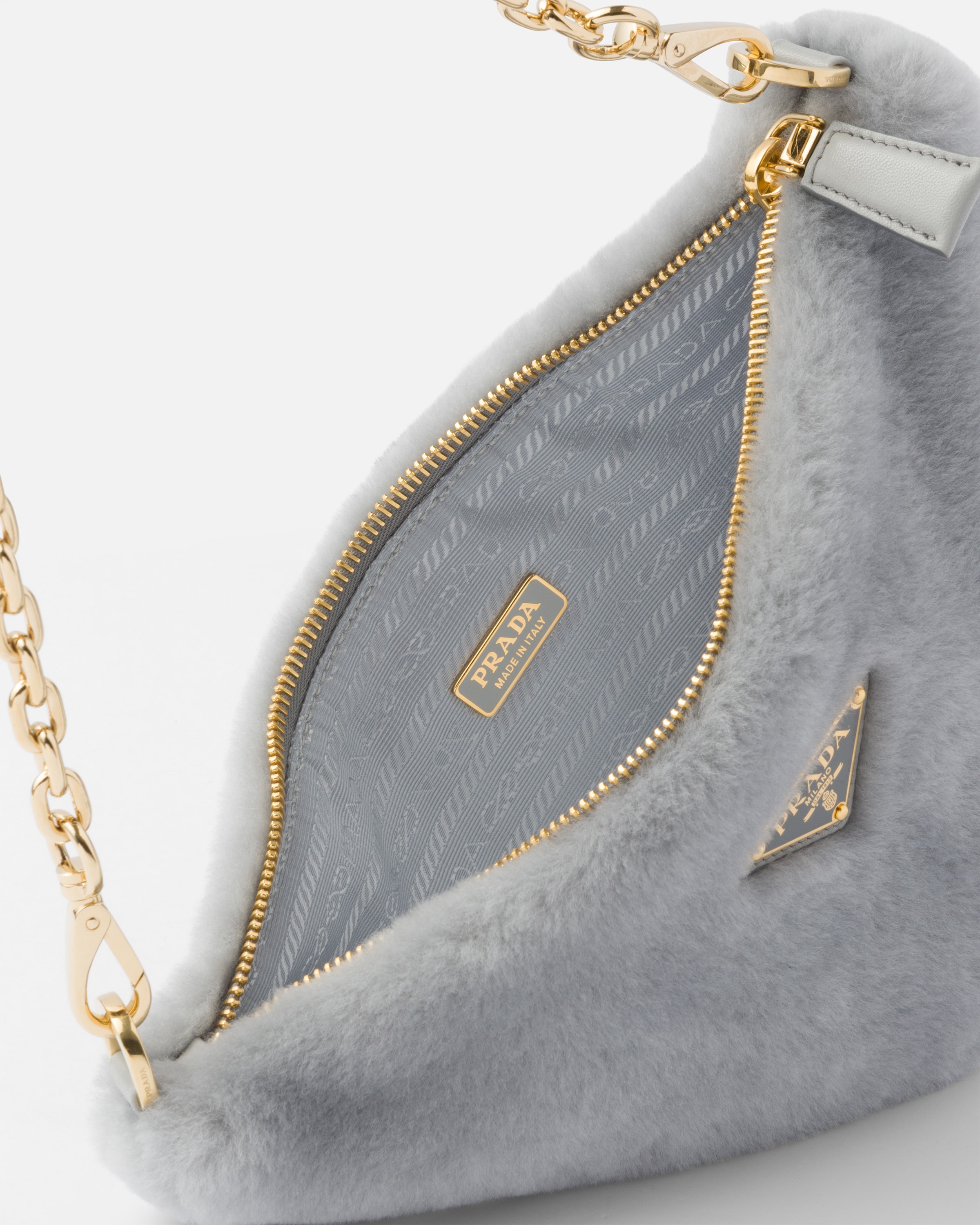 Shearling mini-bag