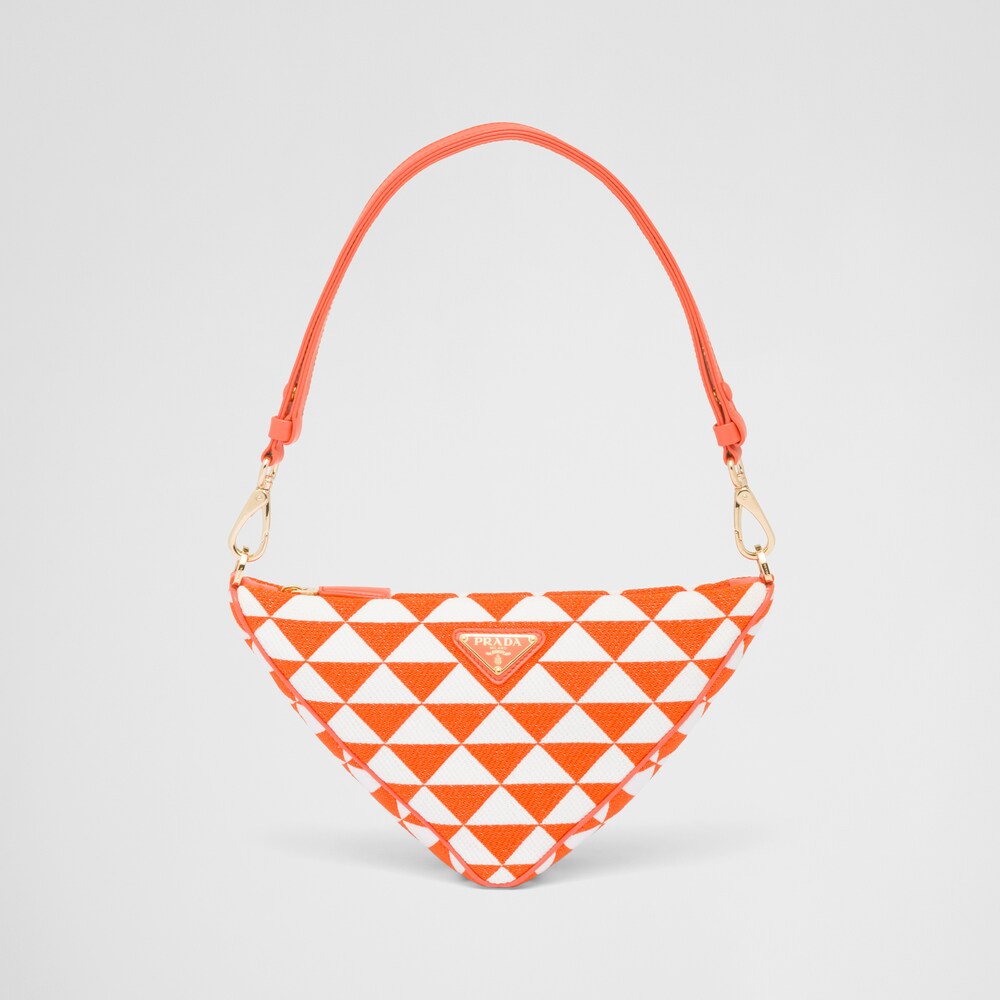 Prada Mini sac en jacquard brodé 1