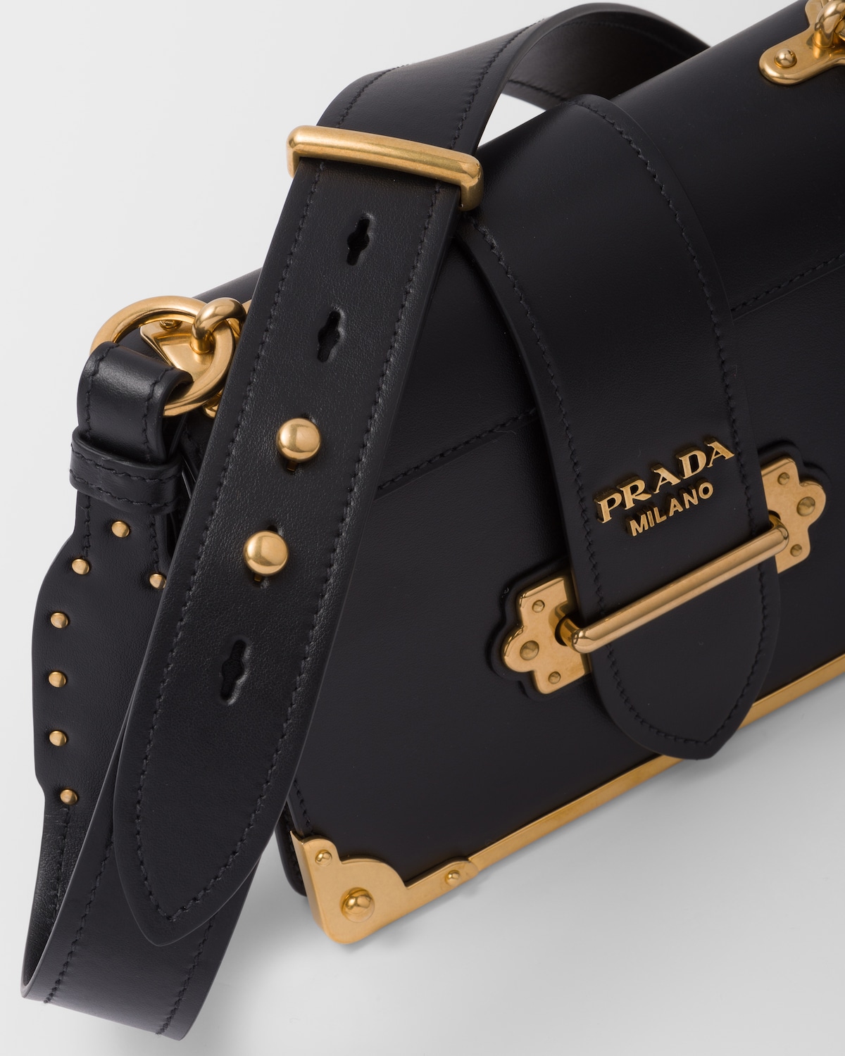 Black Prada Cahier Leather Bag | PRADA