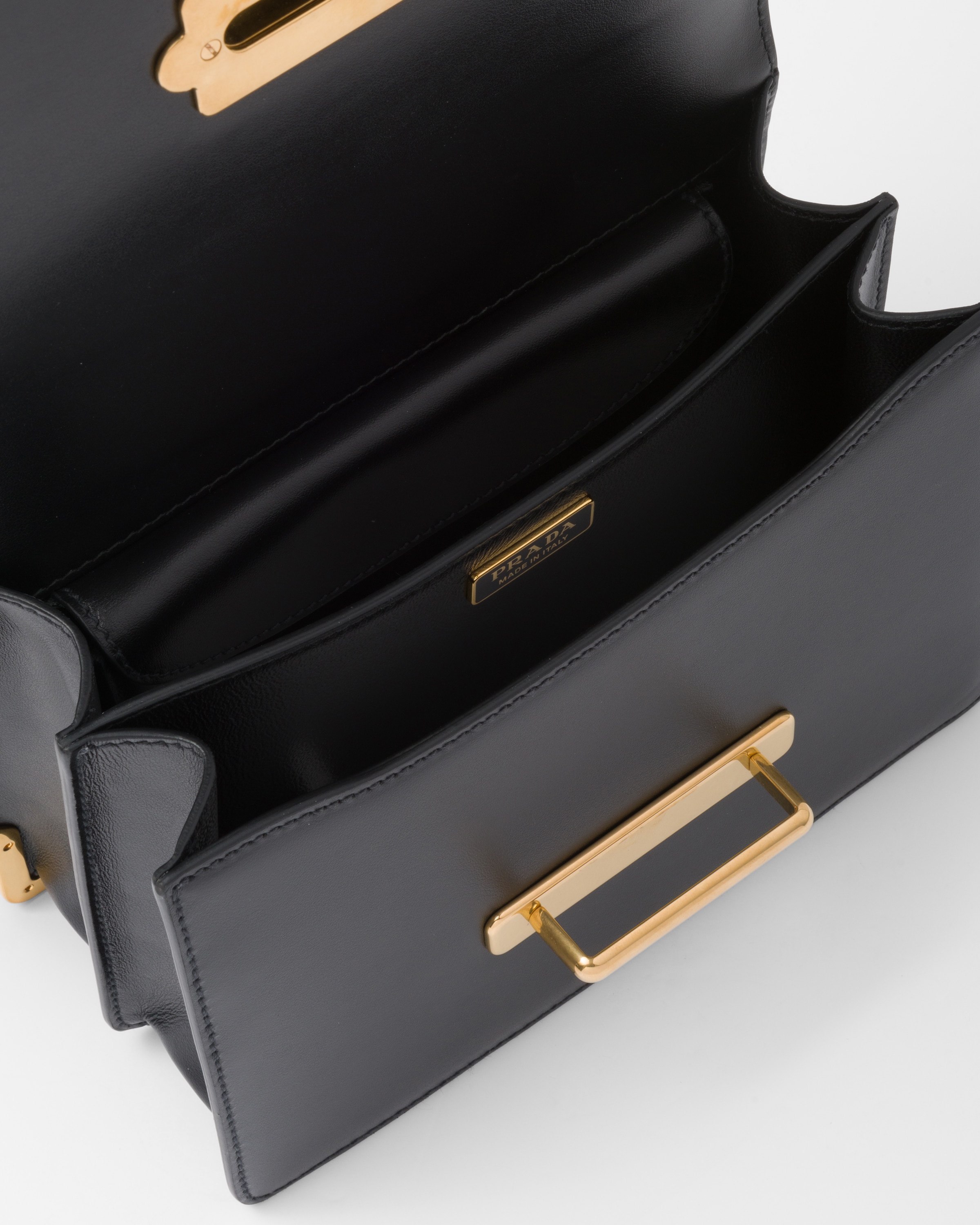 Black Prada Cahier Leather Bag PRADA