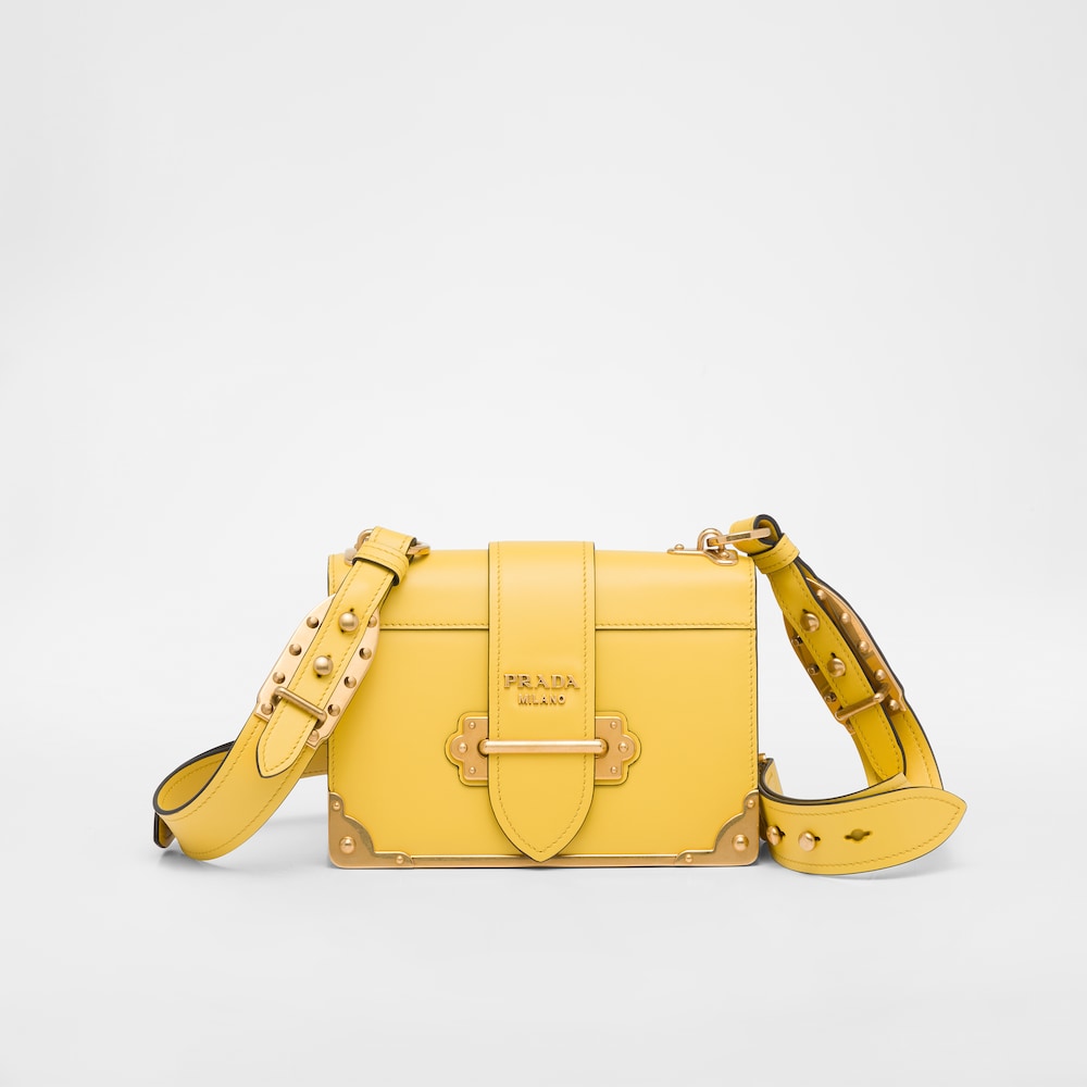 Sunny Yellow Prada Cahier leather bag | Prada Sunny Yellow Prada Cahier leather bag | Prada