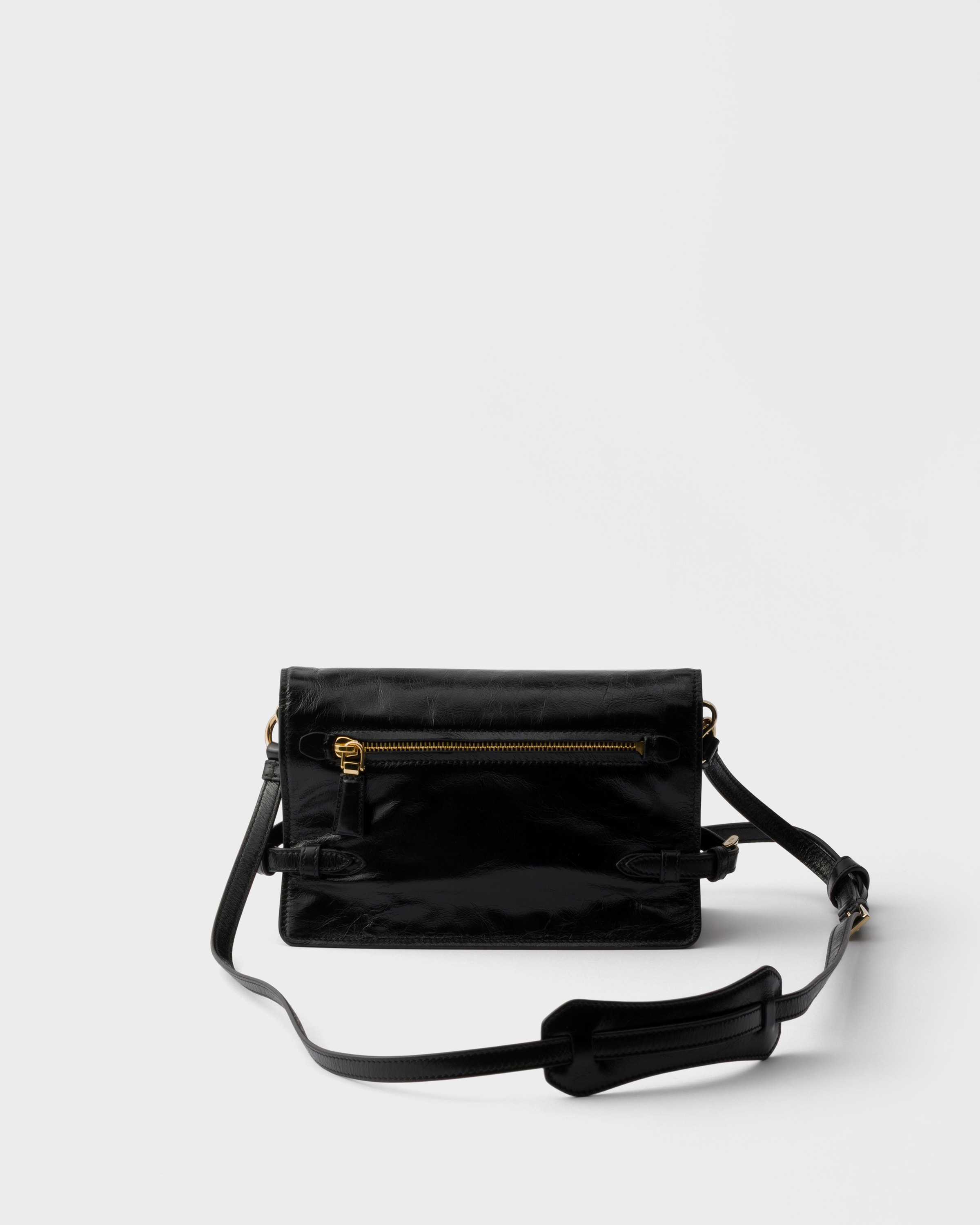 ブラック ヴィッテロダイノソフトレザー ミニショルダーバッグ | PRADA