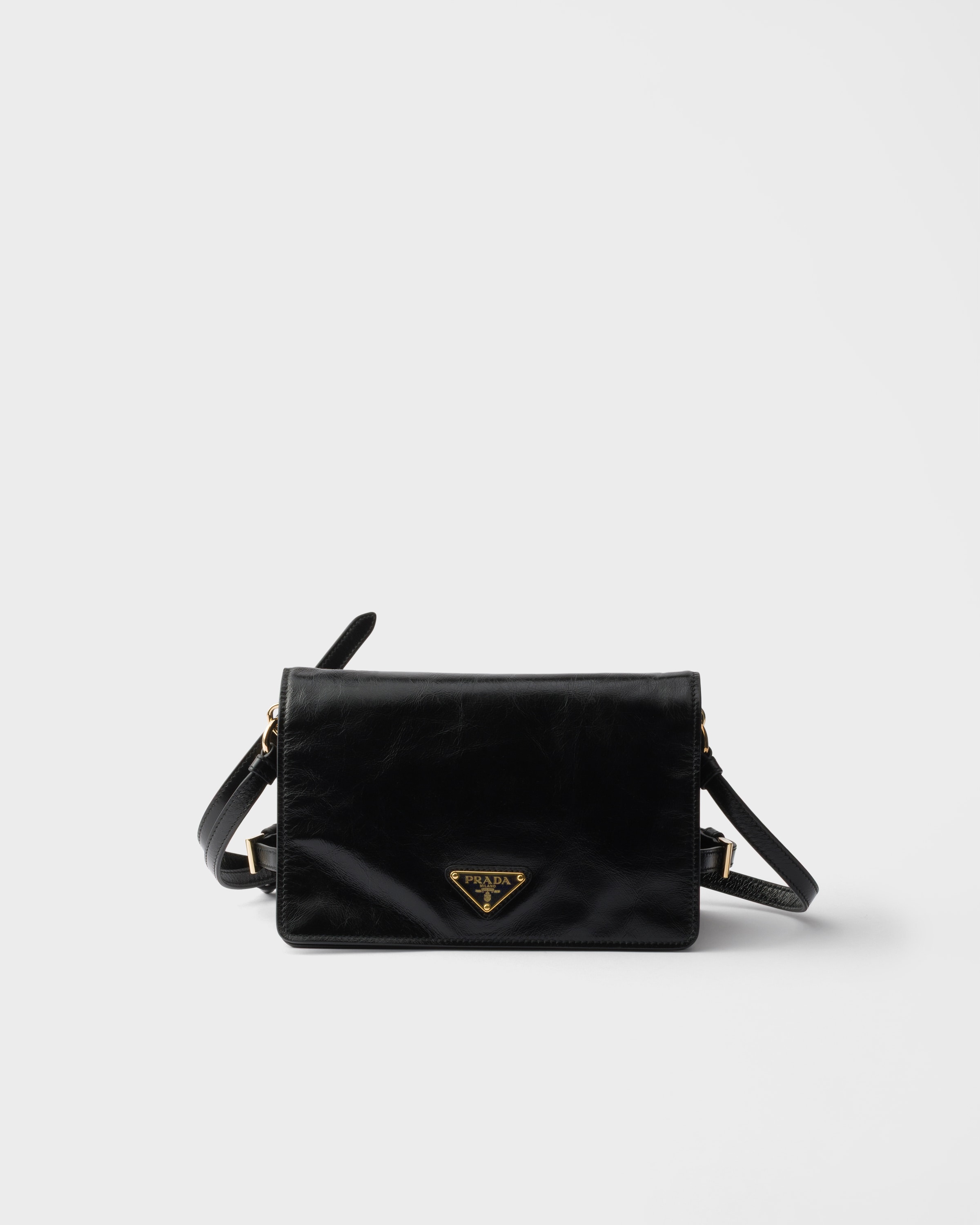 Black Mini leather shoulder bag | PRADA - United States
