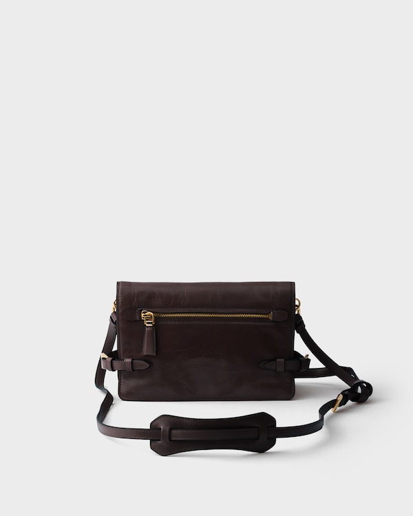 Mini leather shoulder bag - Dark Brown Mini leather shoulder bag - Dark Brown