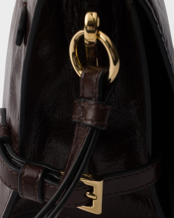 Mini leather shoulder bag - Dark Brown Mini leather shoulder bag - Dark Brown