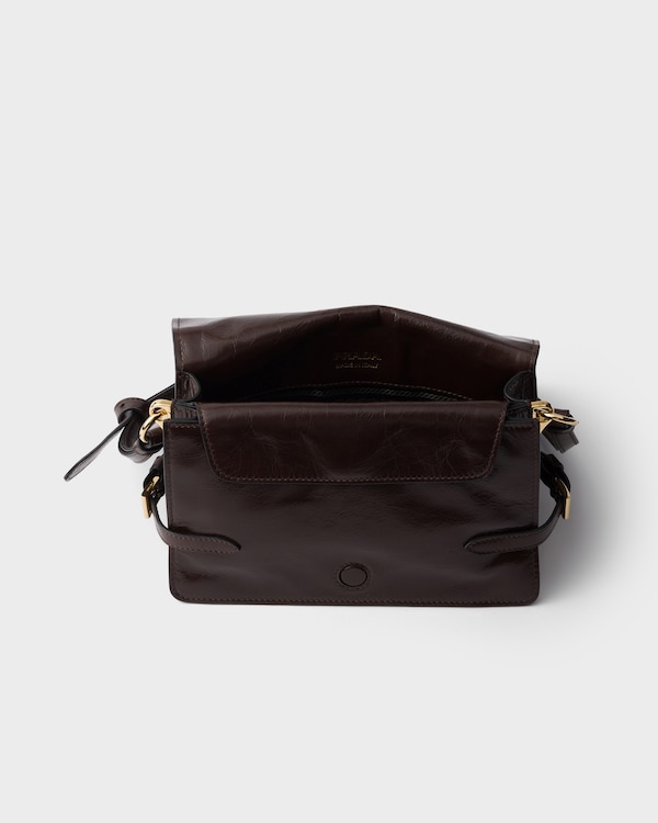 Mini leather shoulder bag - Dark Brown Mini leather shoulder bag - Dark Brown