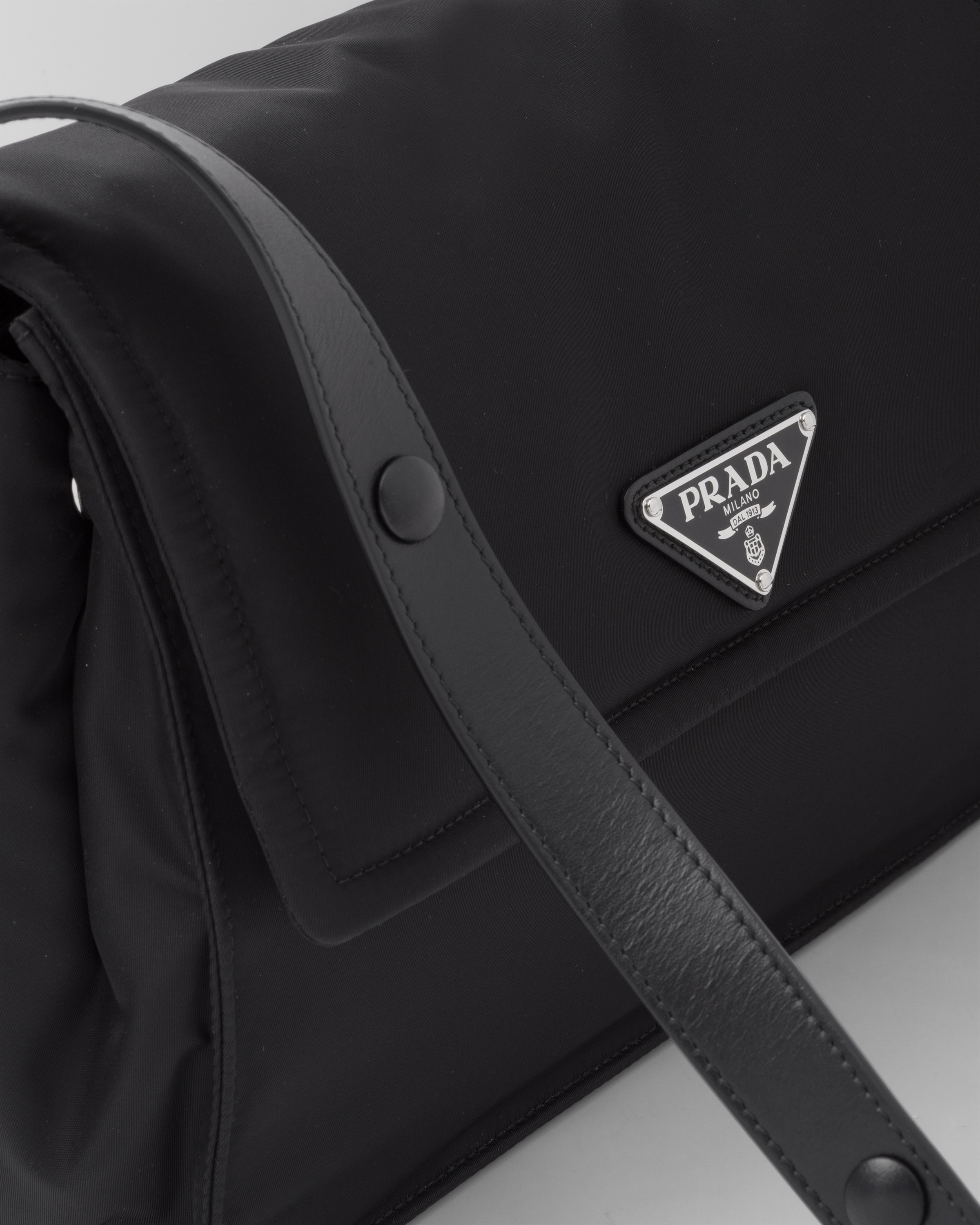 Black Medium Padded Re-nylon Shoulder Bag | PRADA