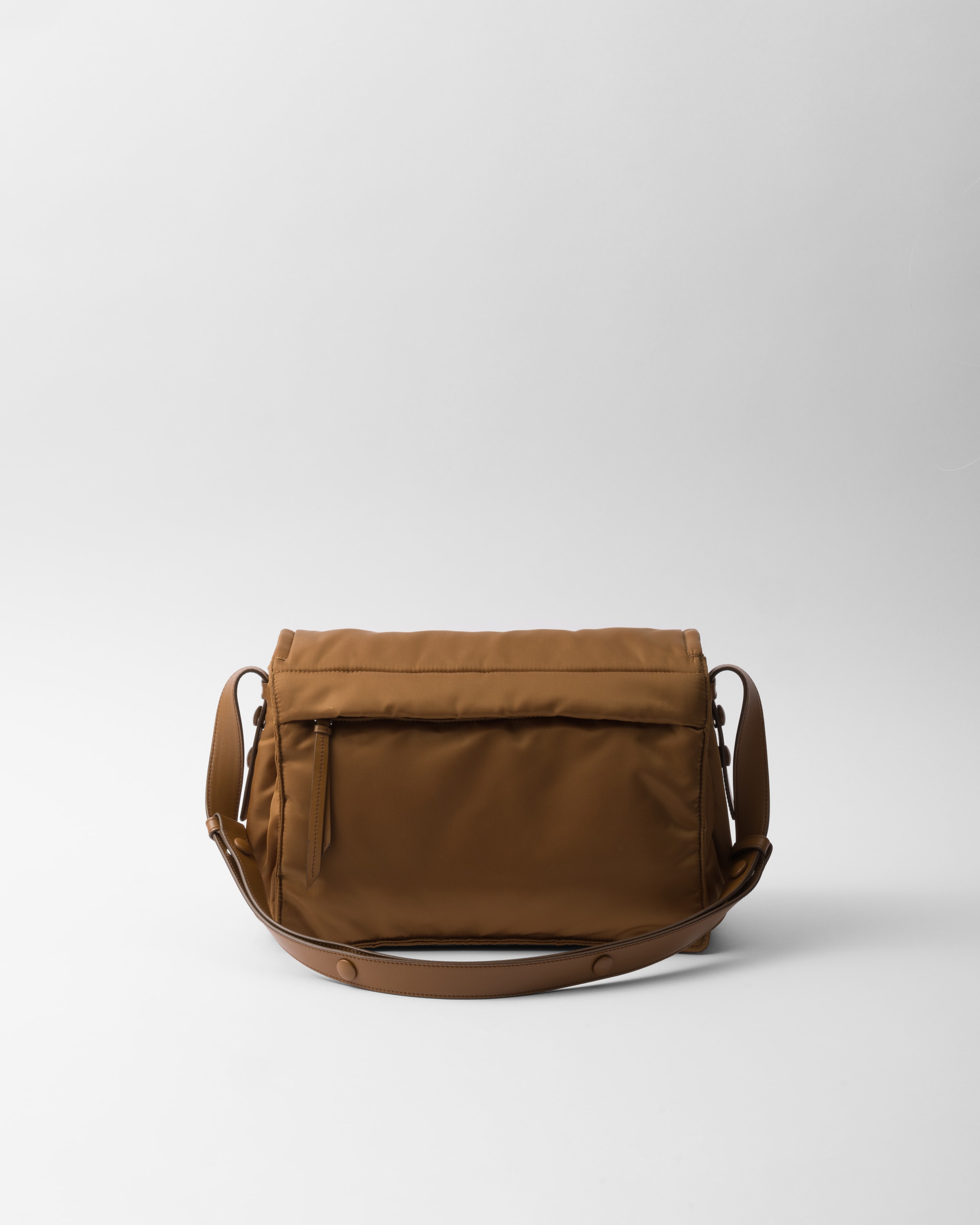 Prada Medium Padded Re-nylon Shoulder Bag In Brandy