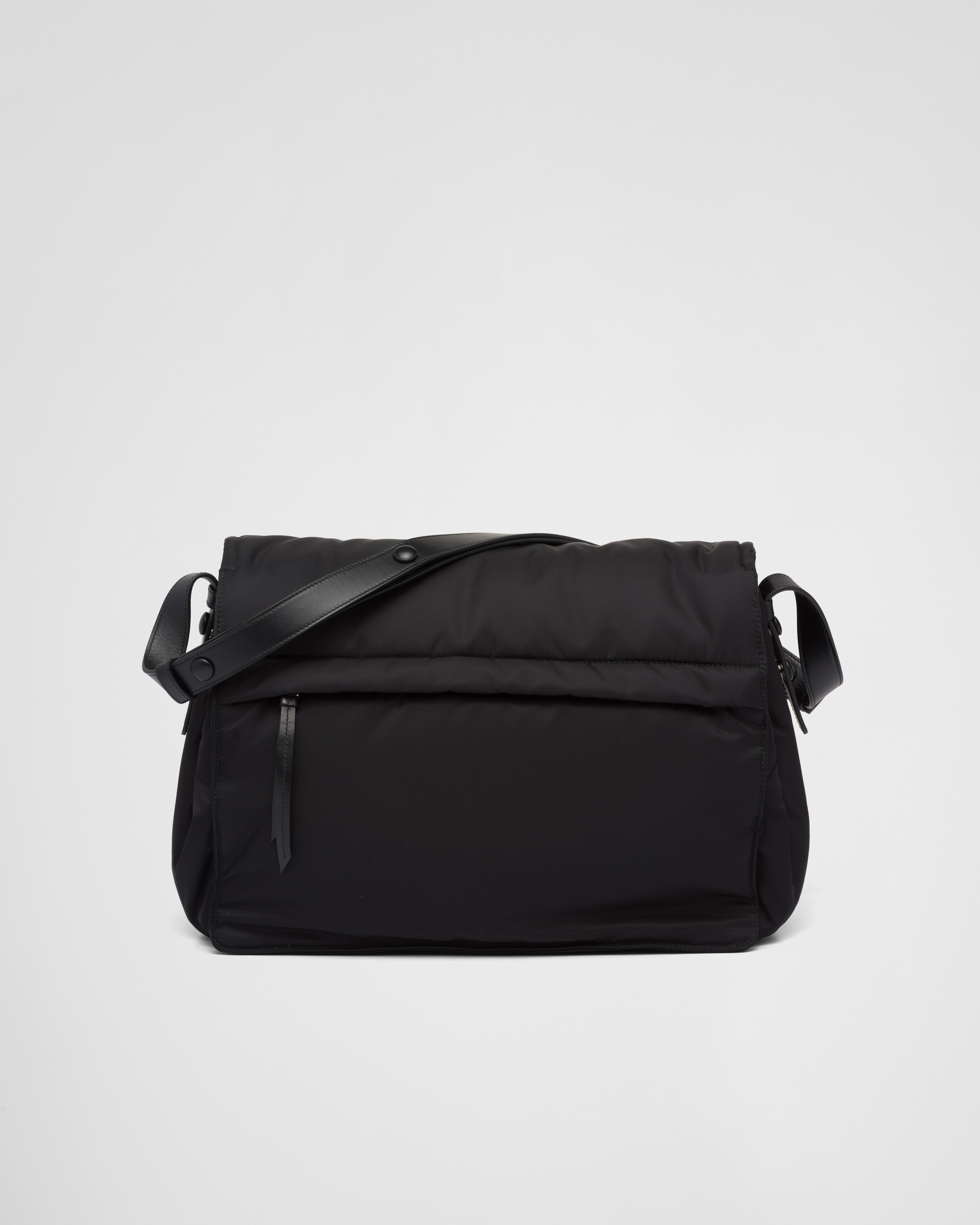 Black Renylon Large Padded Shoulder Bag PRADA