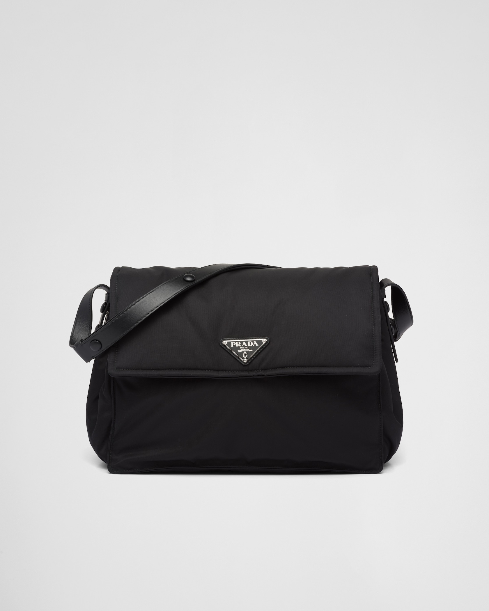 Black Renylon Large Padded Shoulder Bag PRADA