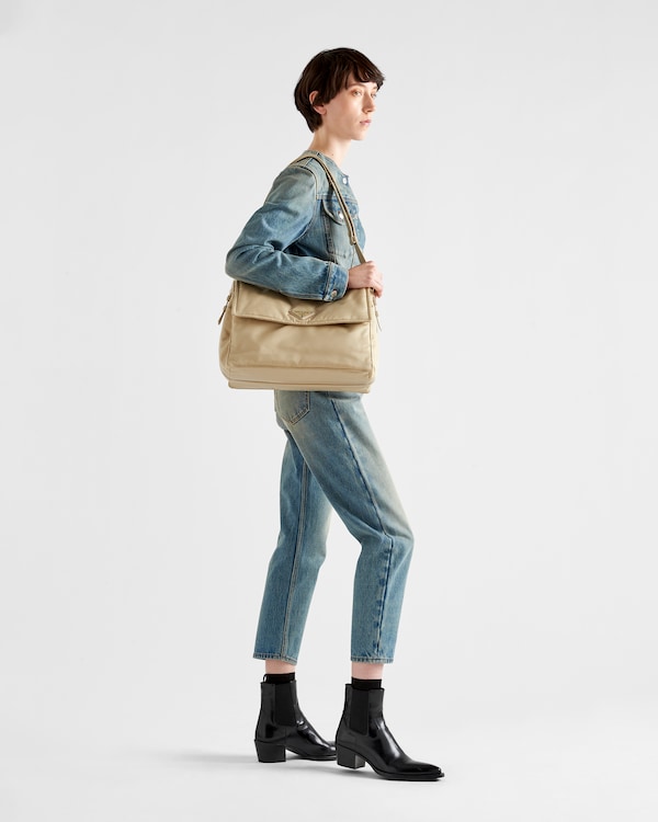 Prada Traveller large padded Re-Nylon shoulder bag - Desert Beige Prada Traveller large padded Re-Nylon shoulder bag - Desert Beige