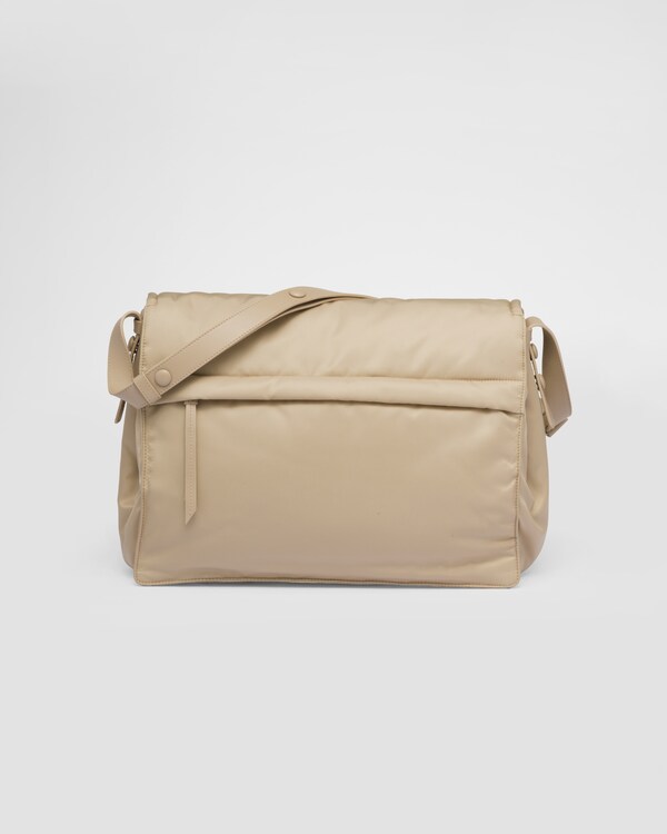 Prada Traveller large padded Re-Nylon shoulder bag - Desert Beige Prada Traveller large padded Re-Nylon shoulder bag - Desert Beige