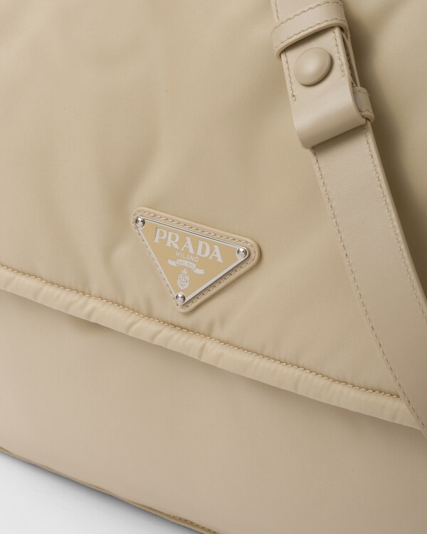 Prada Traveller large padded Re-Nylon shoulder bag - Desert Beige Prada Traveller large padded Re-Nylon shoulder bag - Desert Beige