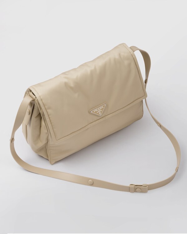 Prada Traveller large padded Re-Nylon shoulder bag - Desert Beige Prada Traveller large padded Re-Nylon shoulder bag - Desert Beige