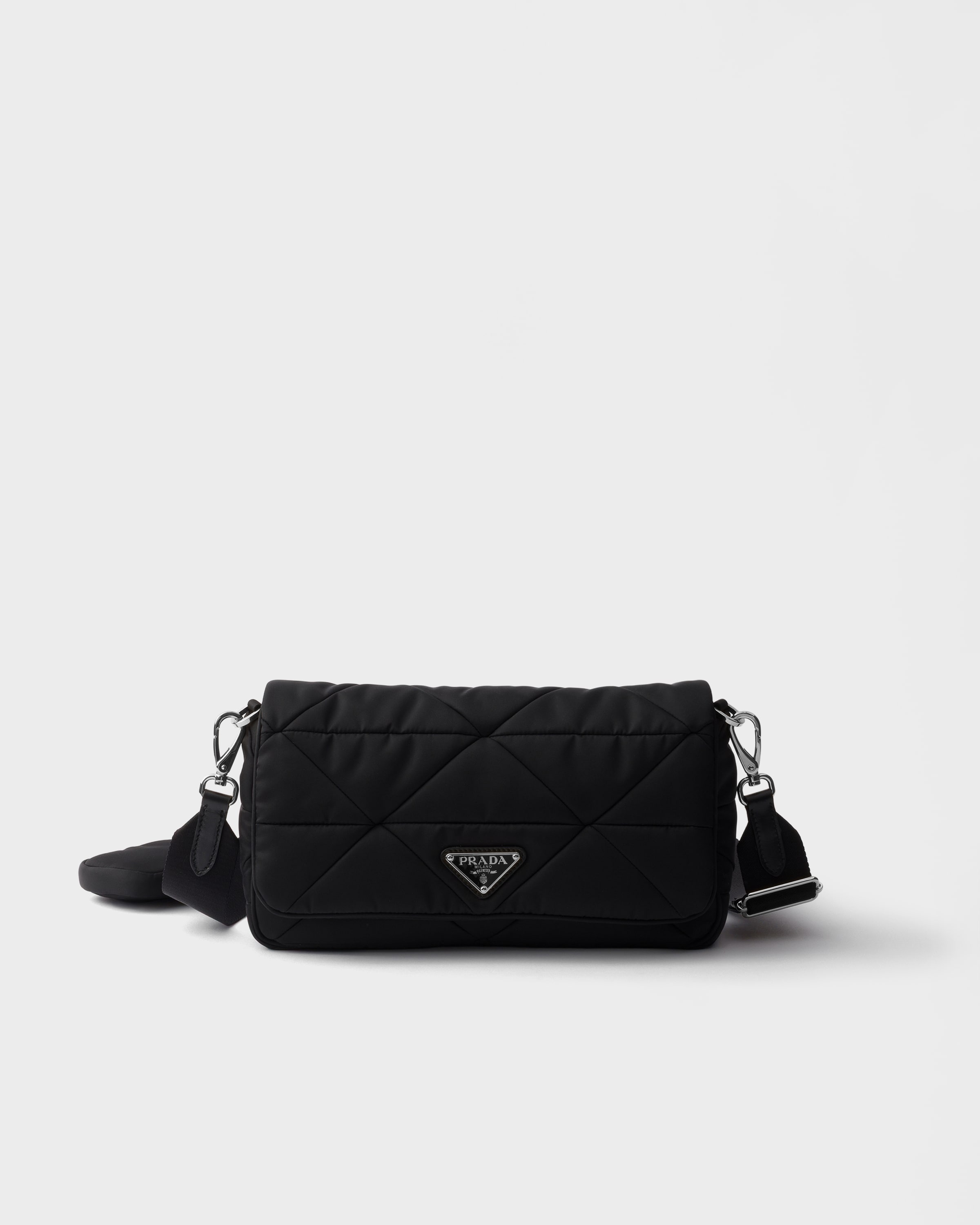 ショルダーバッグ PRADA FW25 Black Re-Nylon shoulder bag (1BD313RDLN F0002) Black Prada Traveller small padded Re-Nylon shoulder bag | PRADA