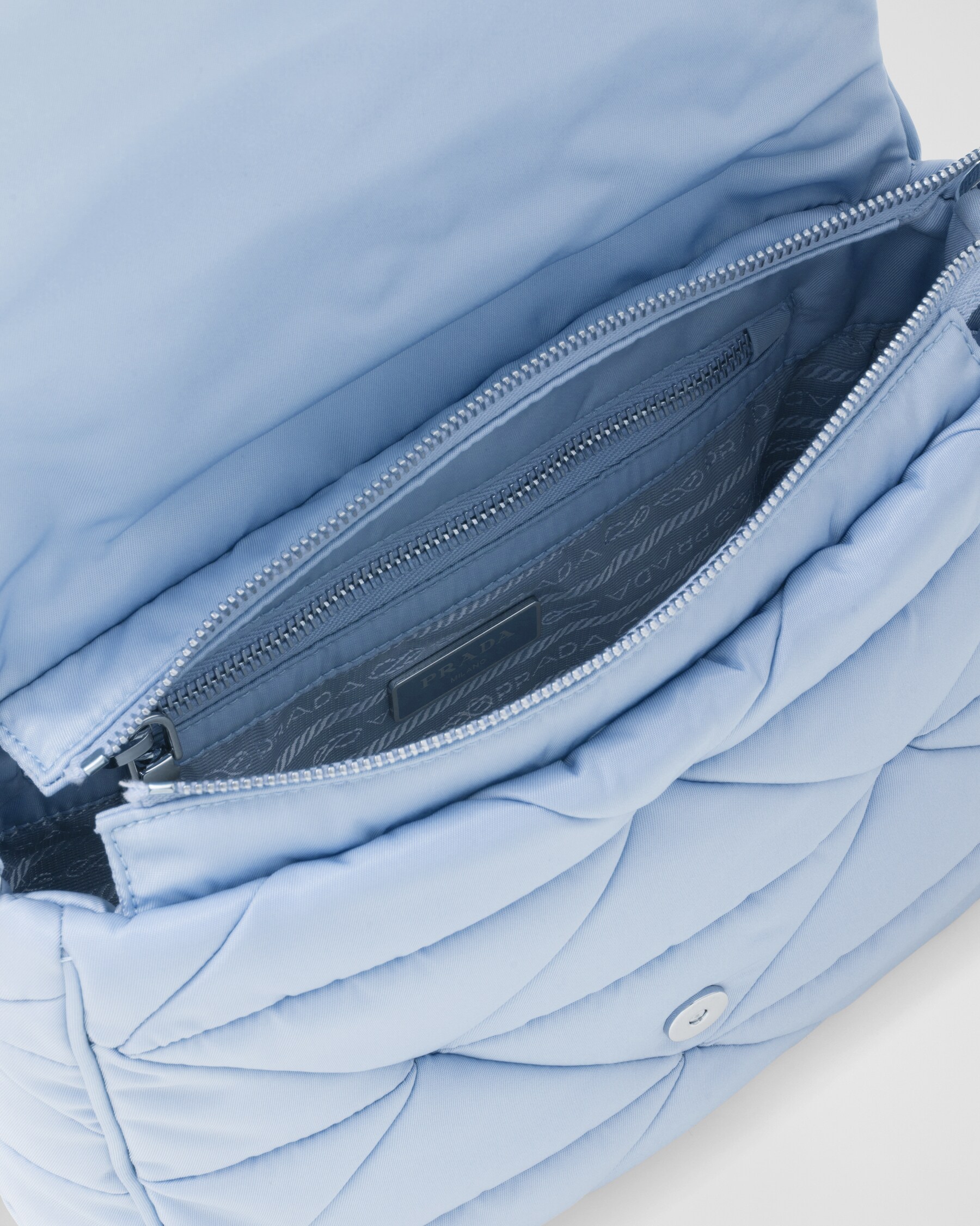 Prada Blue Polyamide Backet Bag