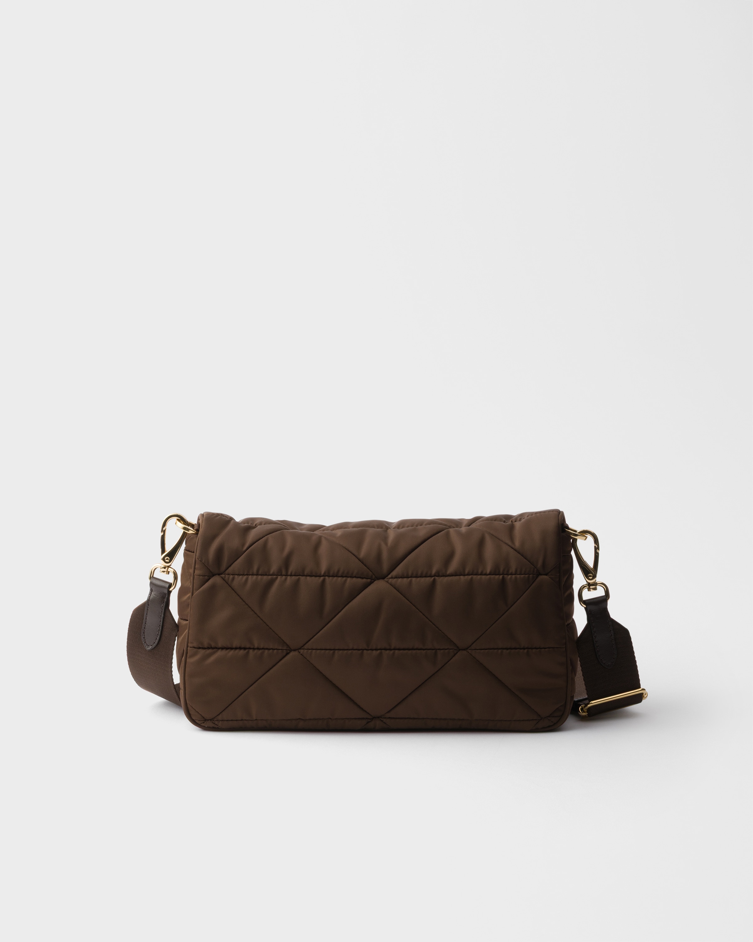 Burnt Brown Padded Re-Nylon shoulder bag | PRADA - United States