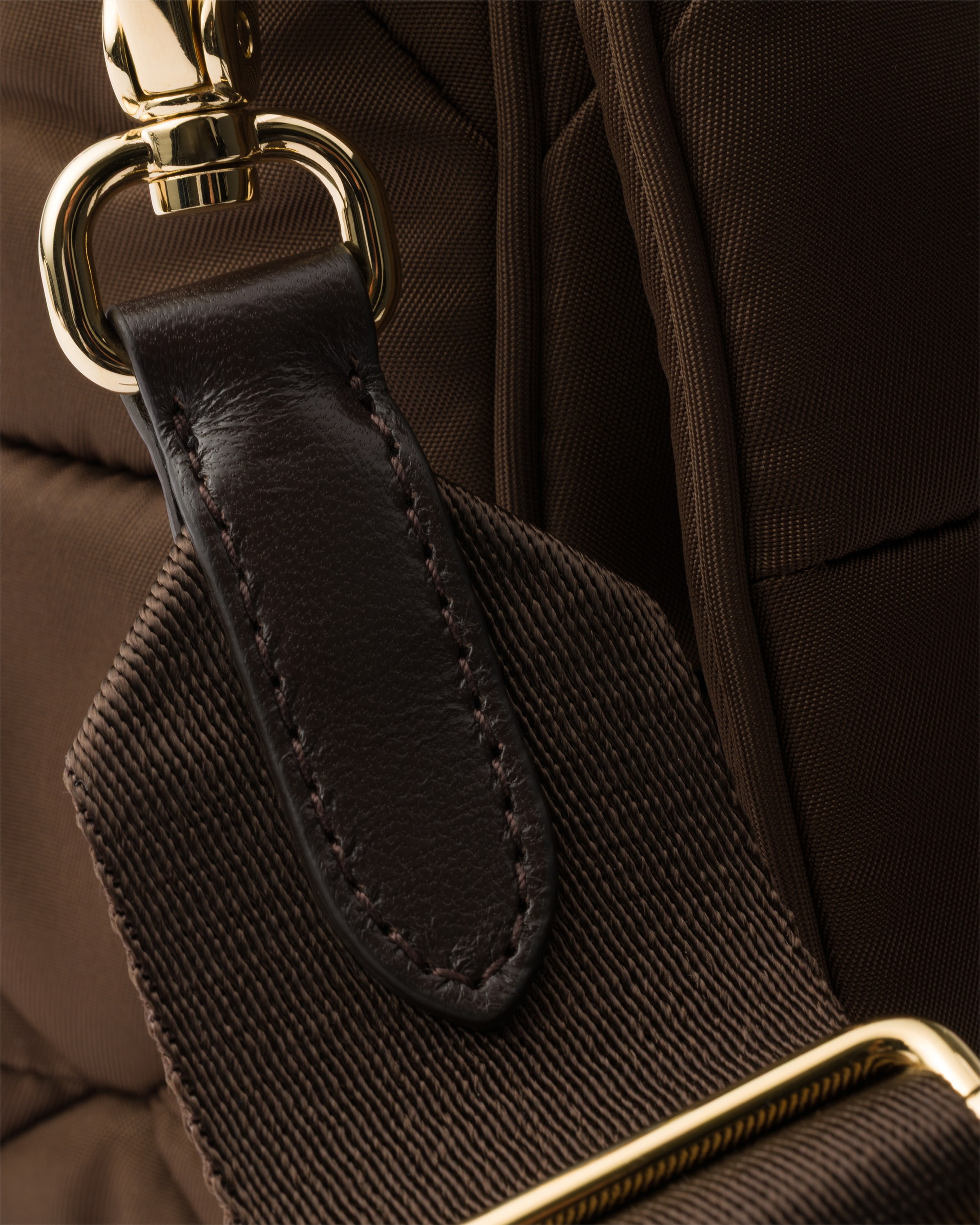 Burnt Brown Padded Re-nylon Shoulder Bag | PRADA - United States