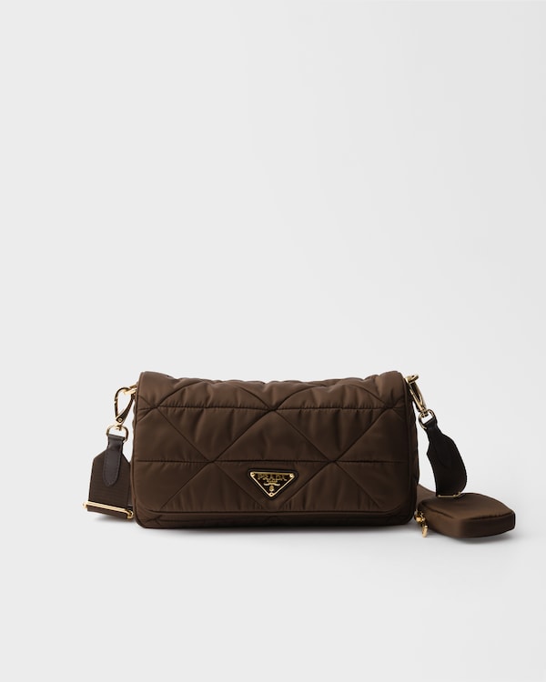 Padded Re-Nylon shoulder bag - Burnt Brown Padded Re-Nylon shoulder bag - Burnt Brown