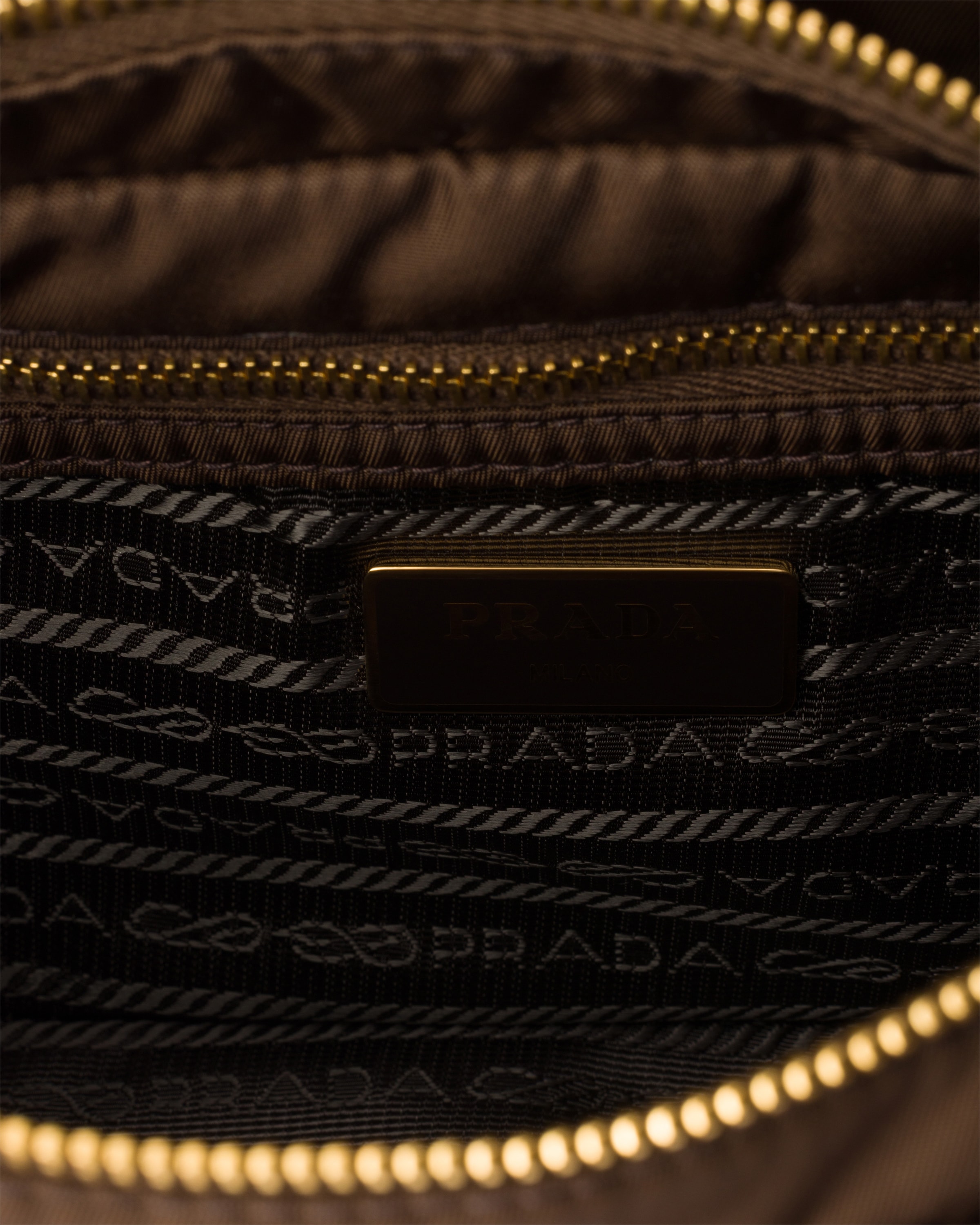 Burnt Brown Padded Re-Nylon shoulder bag | PRADA - United States