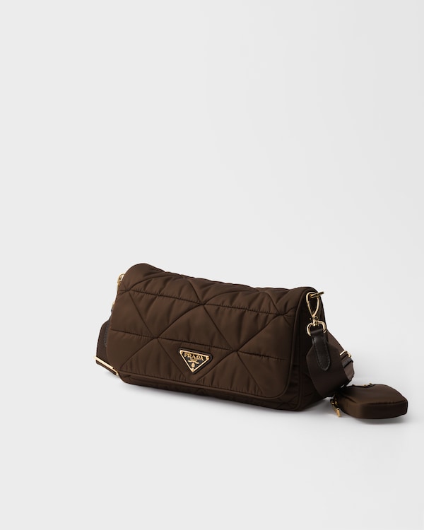 Padded Re-Nylon shoulder bag - Burnt Brown Padded Re-Nylon shoulder bag - Burnt Brown