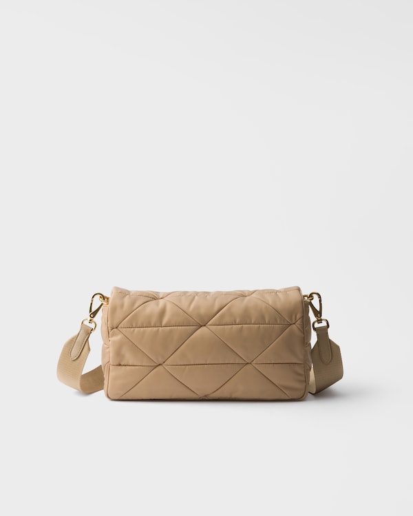Padded Re-Nylon shoulder bag - Camel Padded Re-Nylon shoulder bag - Camel