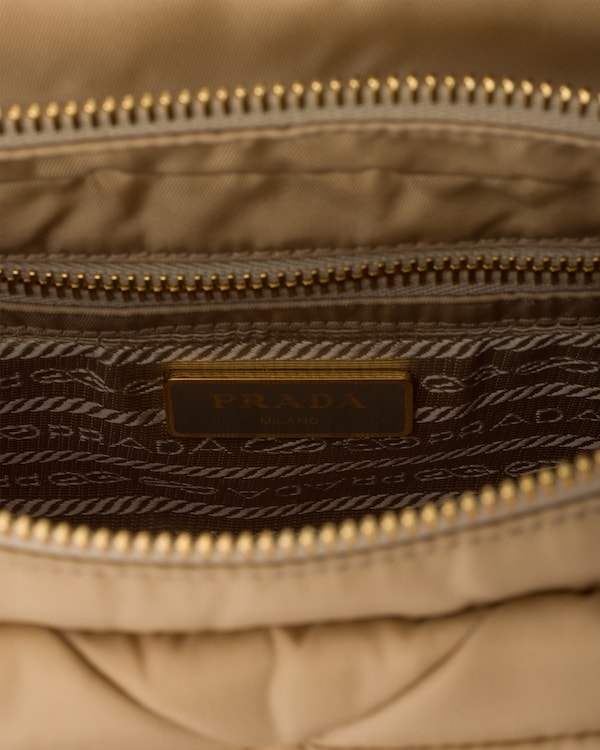 Padded Re-Nylon shoulder bag - Camel Padded Re-Nylon shoulder bag - Camel