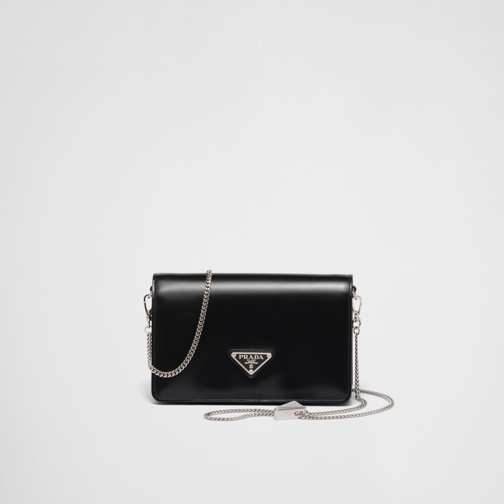 Prada Brushed leather shoulder bag 1