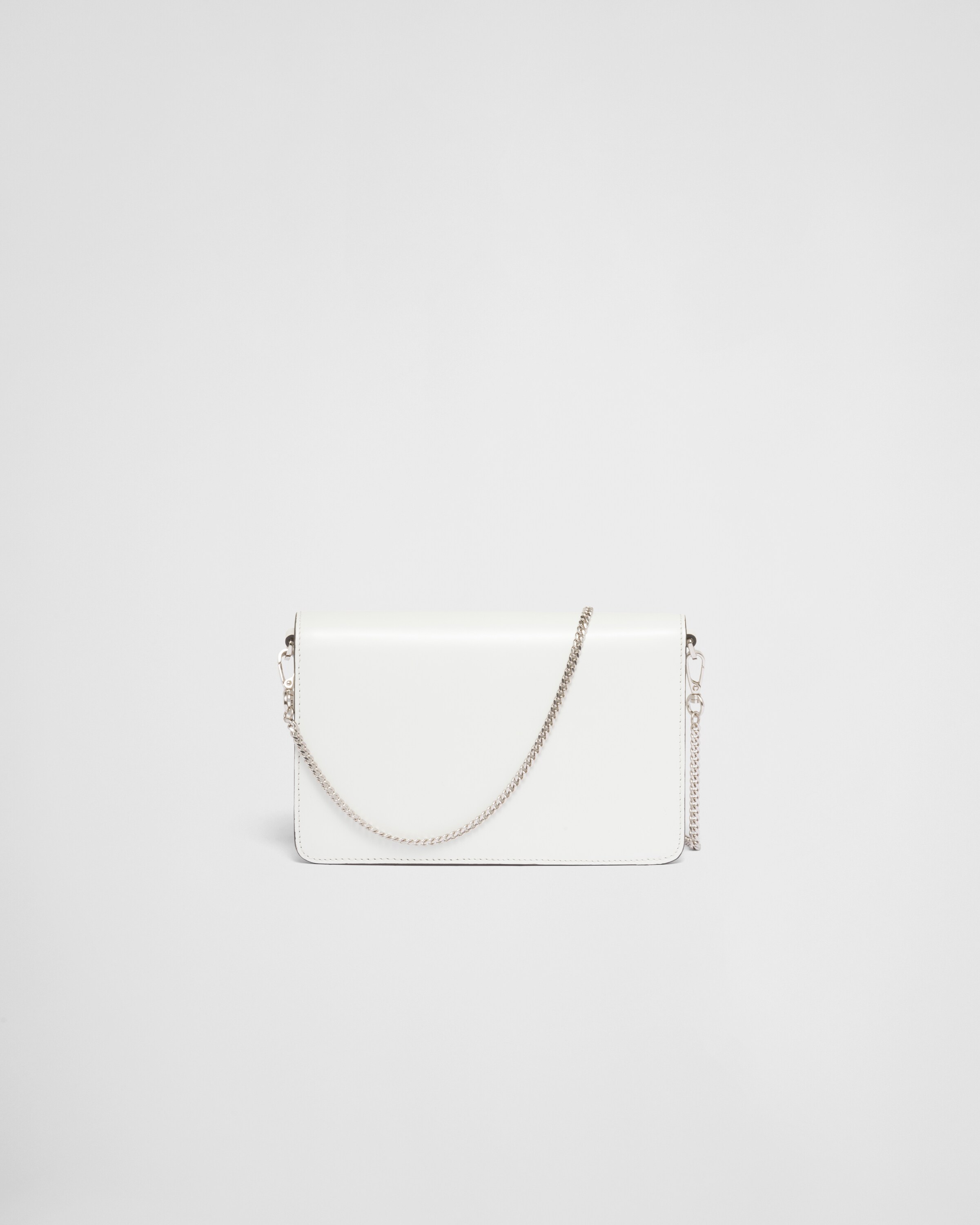 White Brushed Leather Shoulder Bag