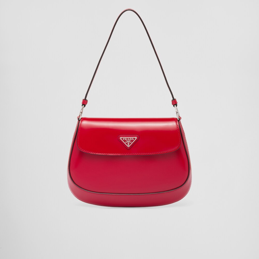 Prada Prada Cleo brushed leather shoulder bag with flap 1