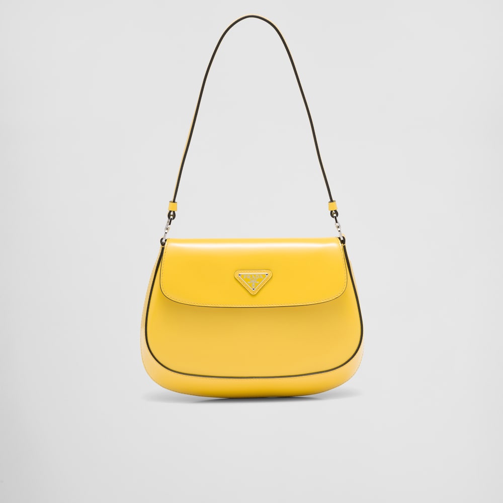 Prada Prada Cleo brushed leather shoulder bag with flap 1