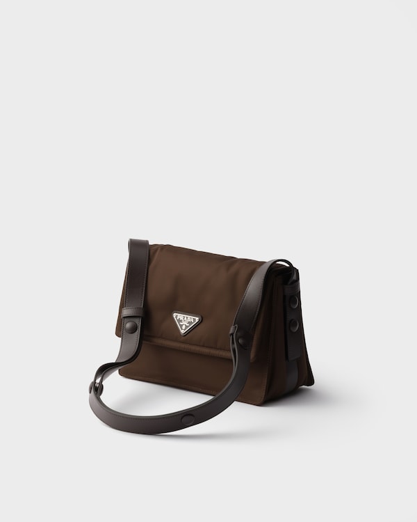 Prada Traveller small padded Re-Nylon shoulder bag - Sienna Prada Traveller small padded Re-Nylon shoulder bag - Sienna