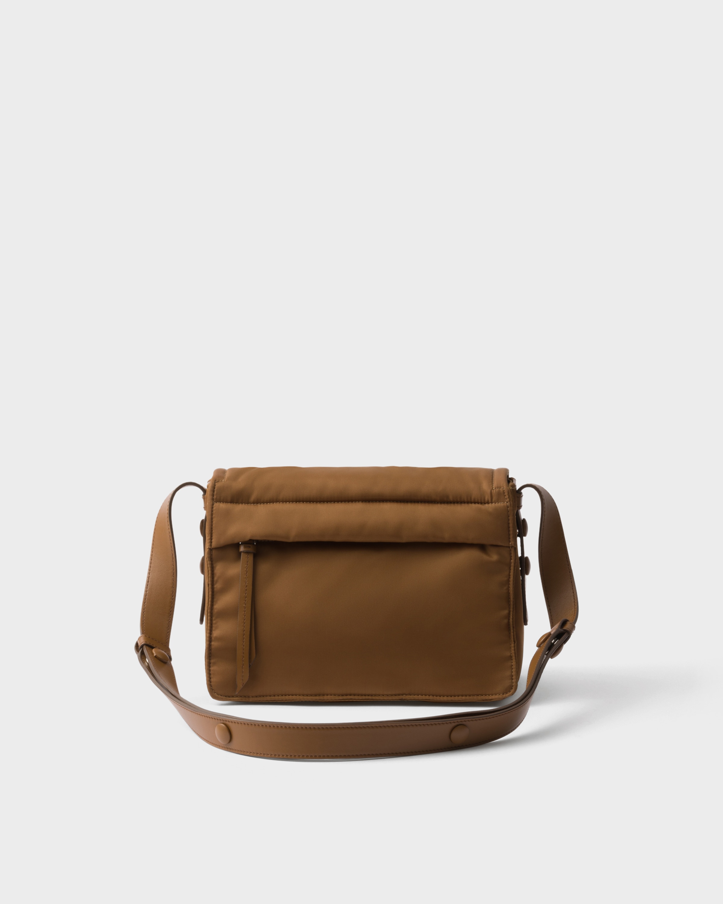 Prada Small Padded Re-nylon Shoulder Bag In Brandy