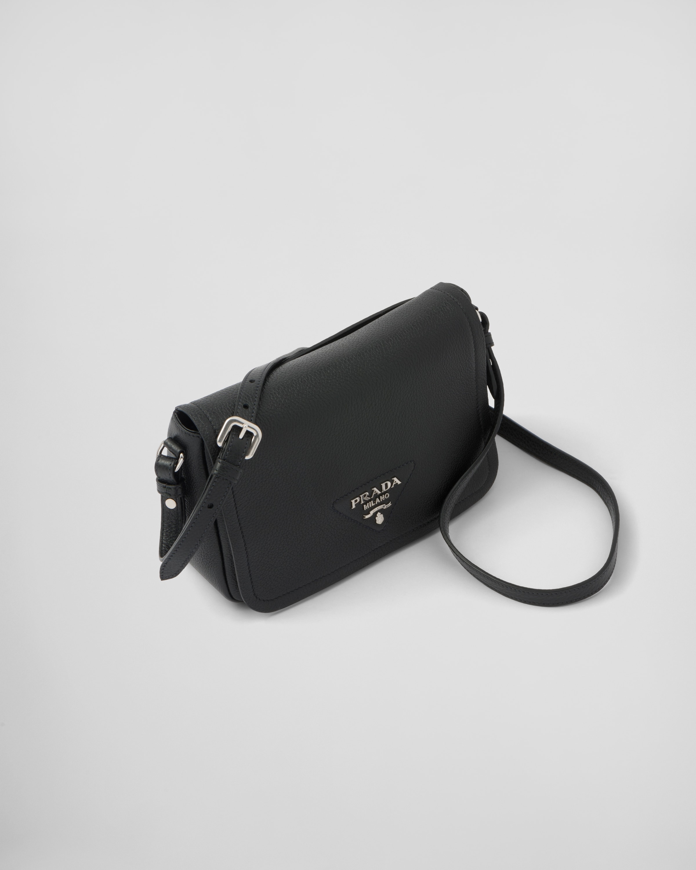 ブラック レザーショルダーバッグ | PRADA