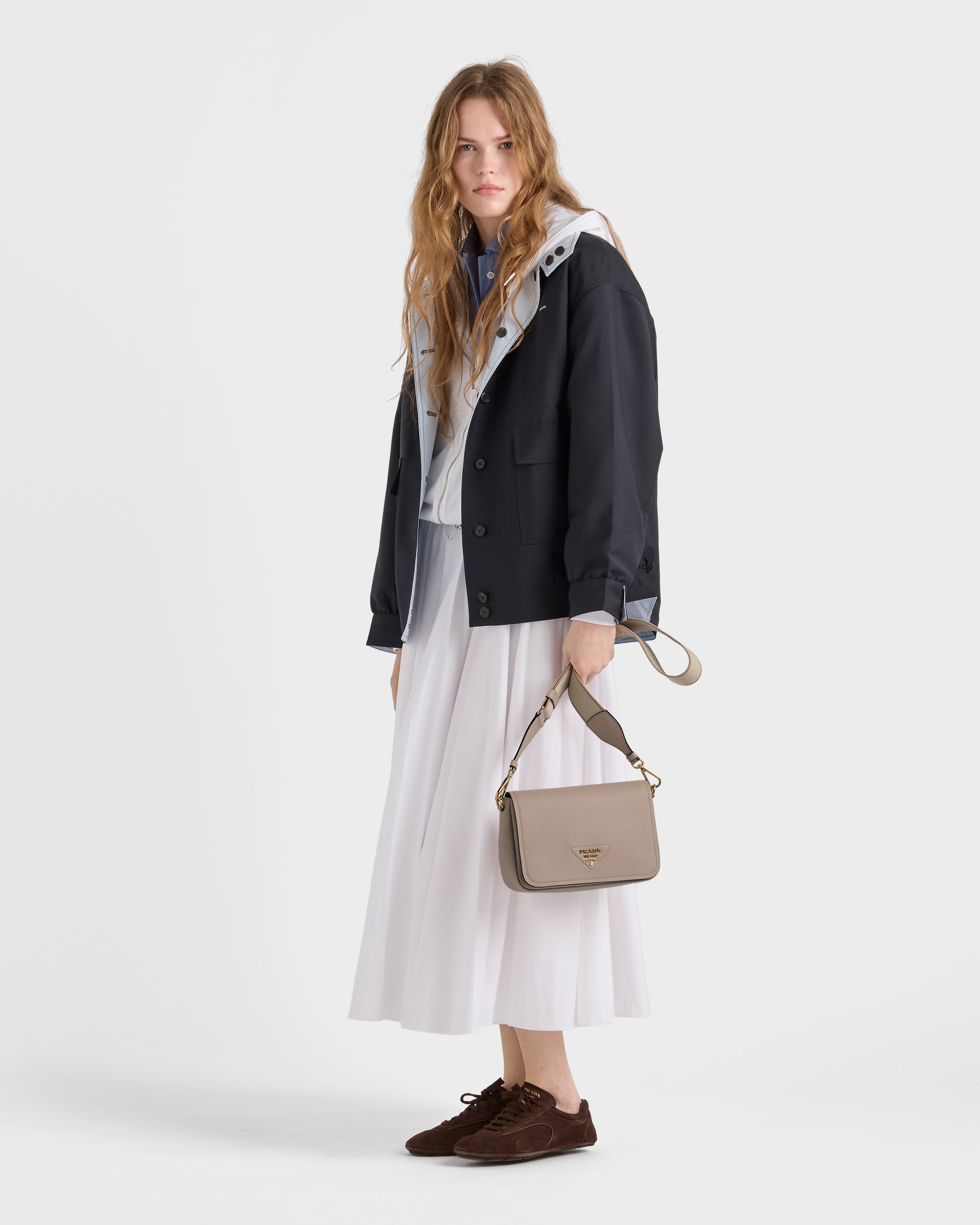 Water Lily Leather Shoulder Bag | PRADA - United States