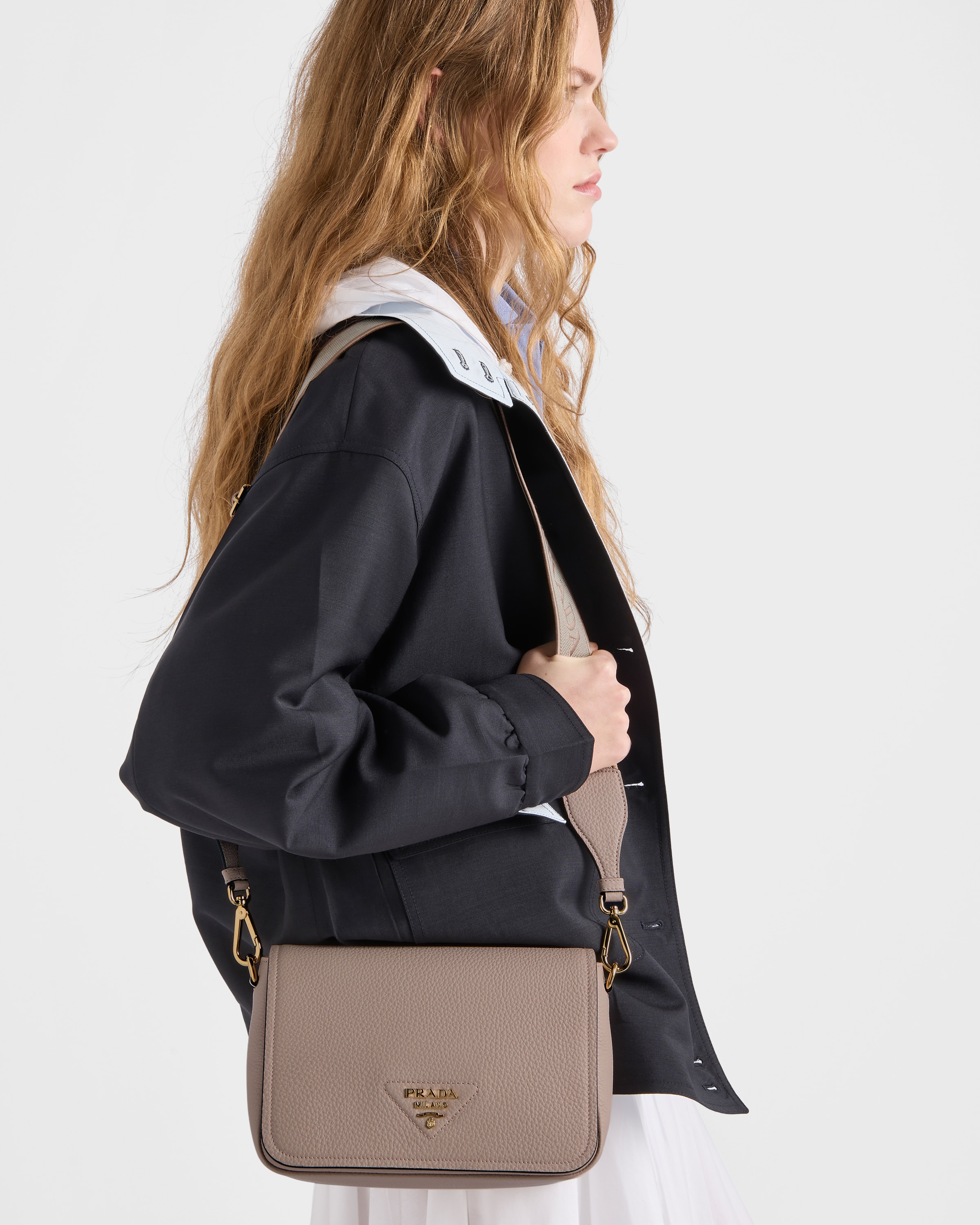 Water Lily Leather Shoulder Bag | PRADA - United States