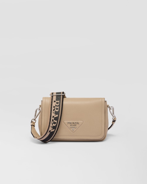 Sand Leather shoulder bag | Prada