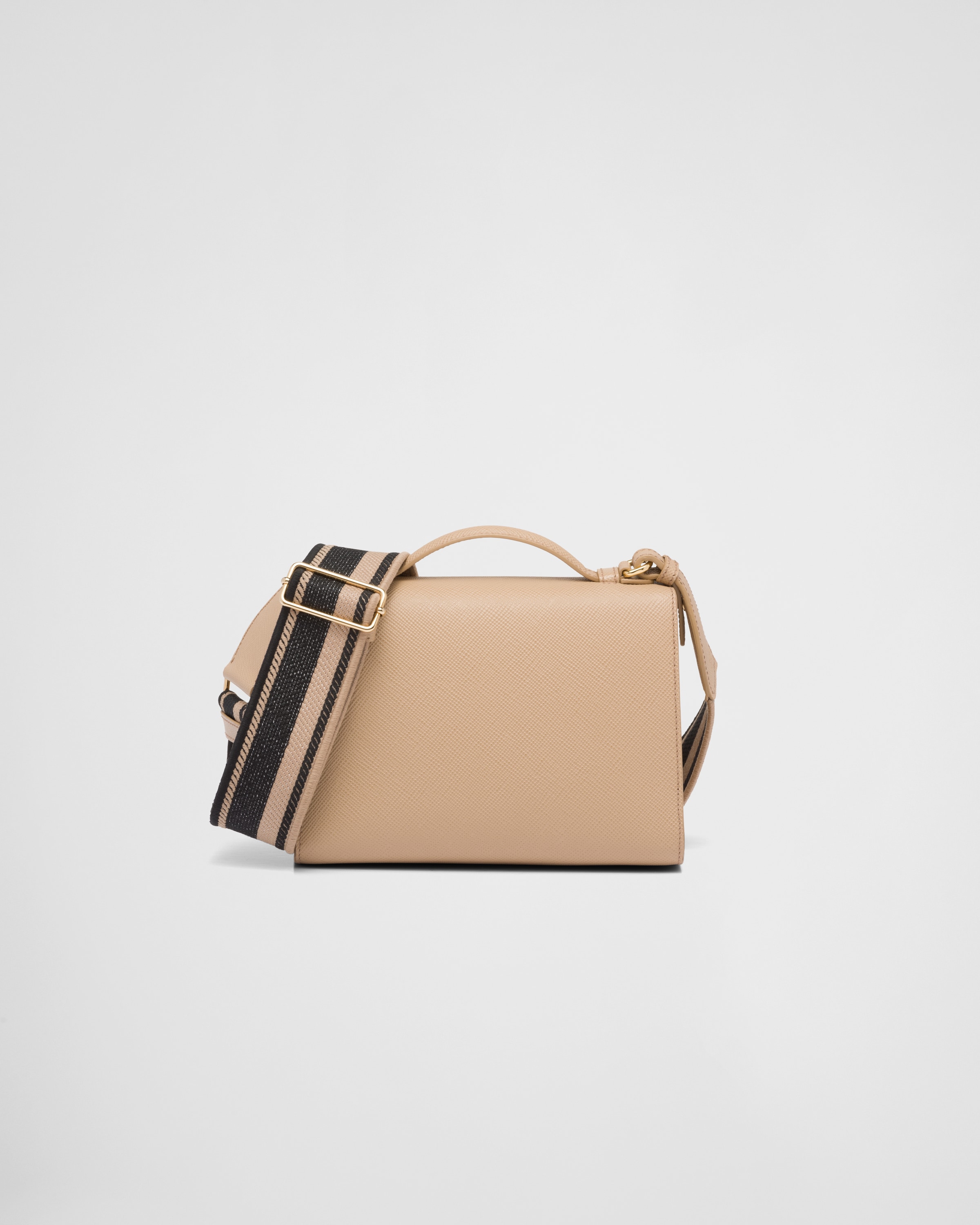 Prada حقيبة Prada Monochrome من الجلد والسافيانو 4