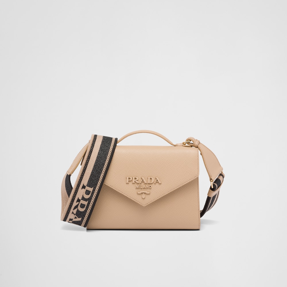 Prada Prada Monochrome Saffiano皮革手袋 1
