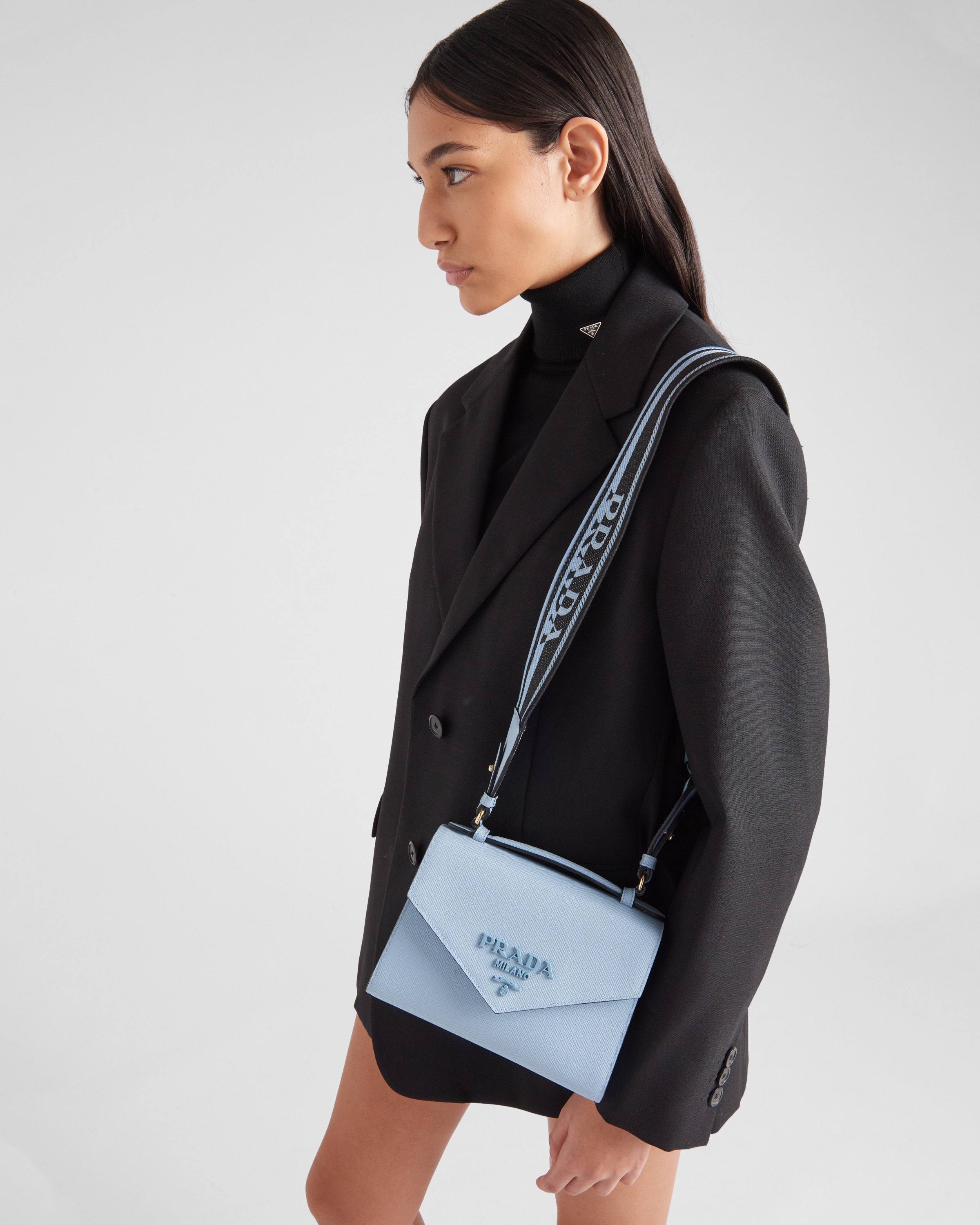Prada saffiano shop monochrome bag