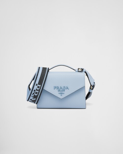 Prada حقيبة Prada Monochrome من الجلد والسافيانو 1